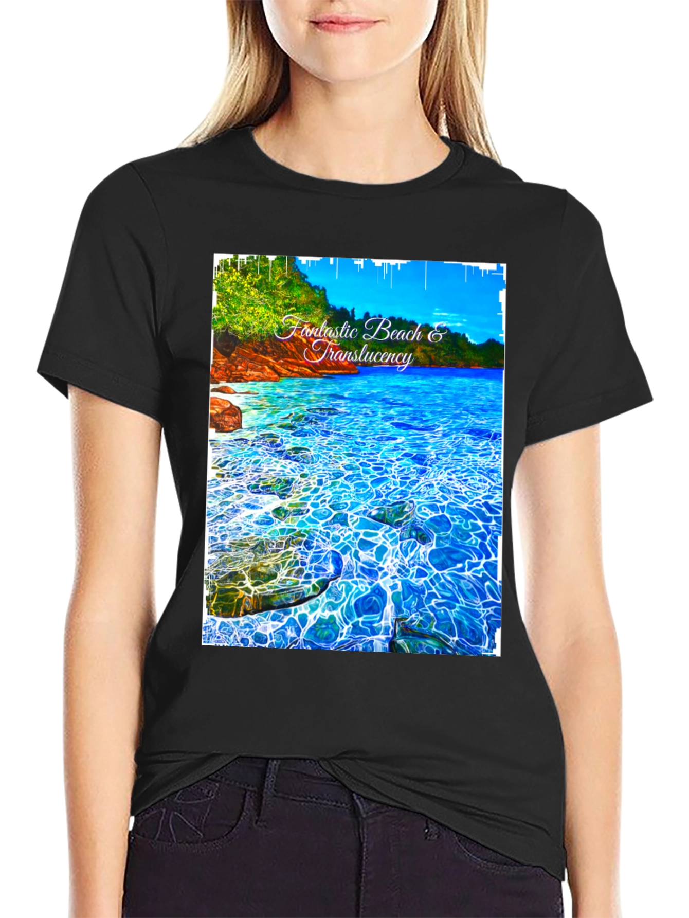 Fantastic Beach Graphic Tee - Black