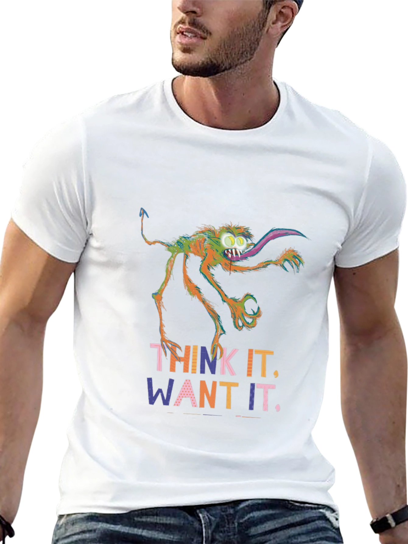 Think It Want It Monster Graphic Tee