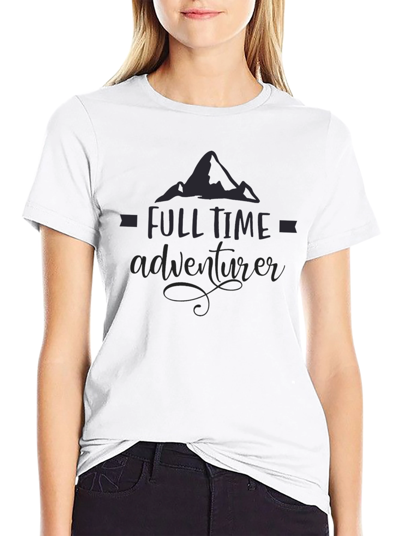 Full Time Adventurer Black Graphic Tee