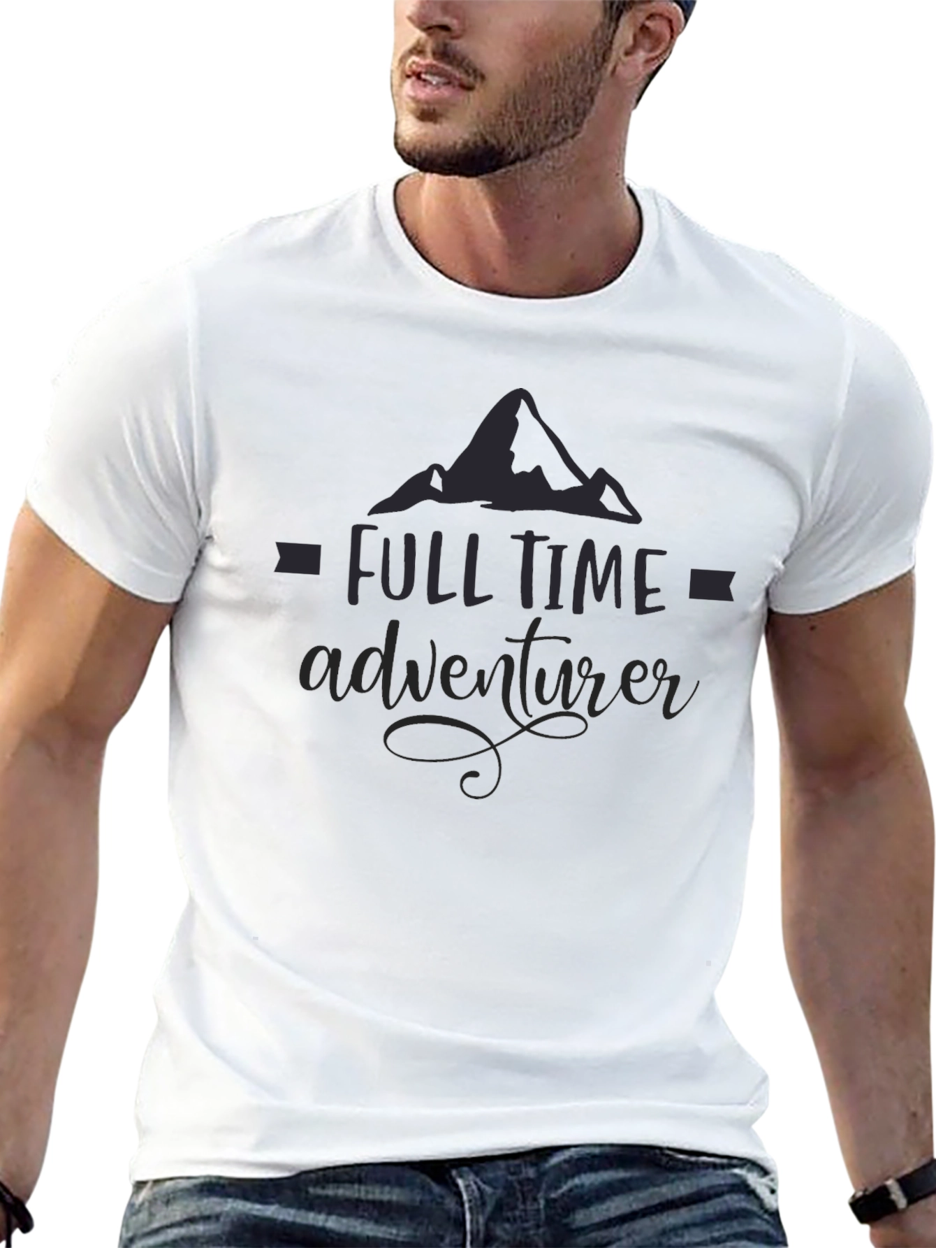 Full Time Adventurer Black Graphic Tee