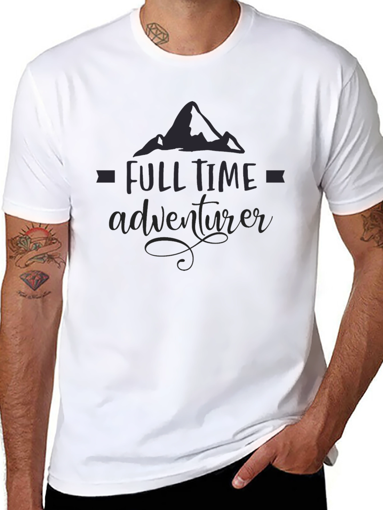 Full Time Adventurer Black Graphic Tee