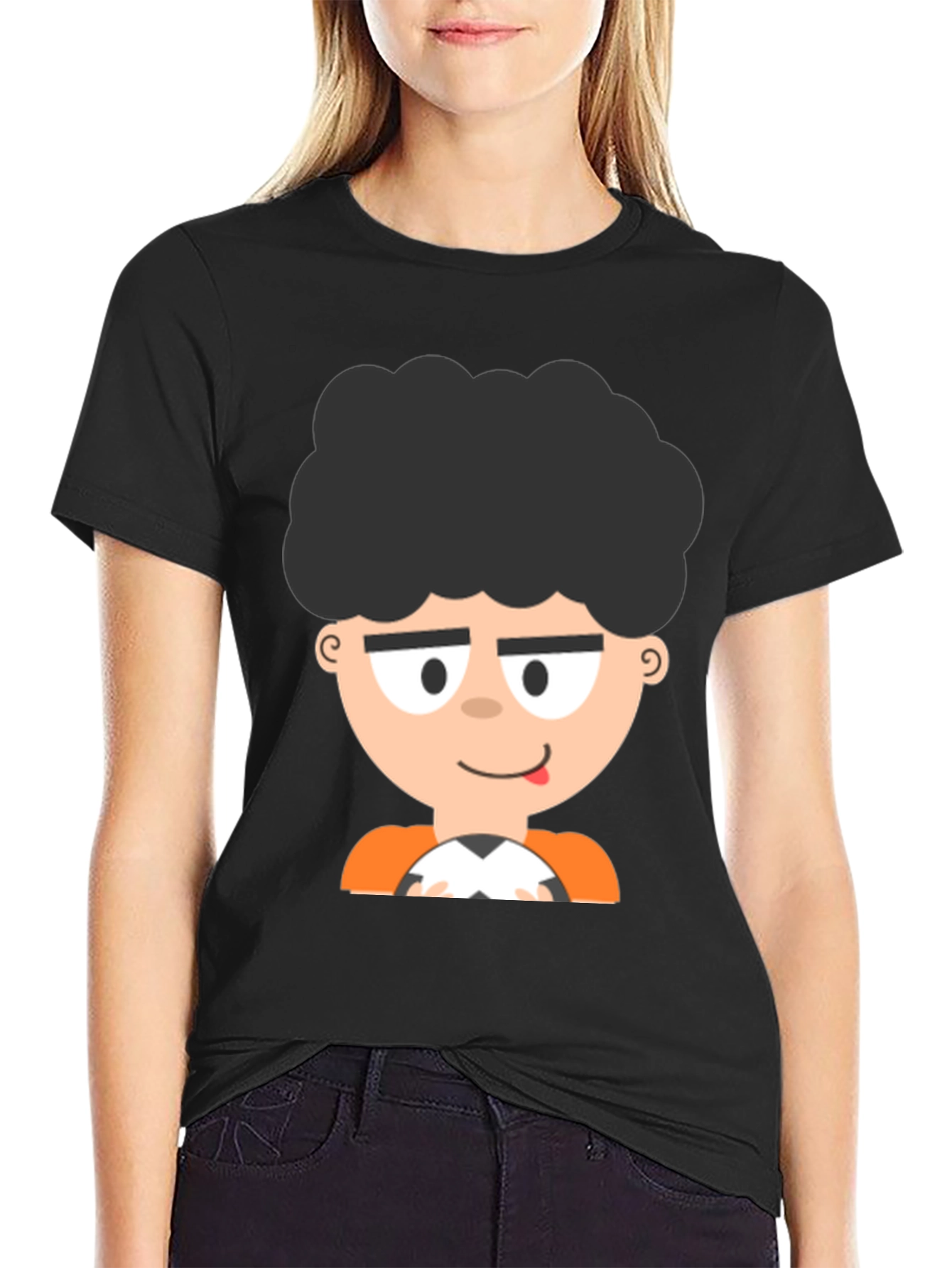 Cartoon Soccer Player T-Shirt