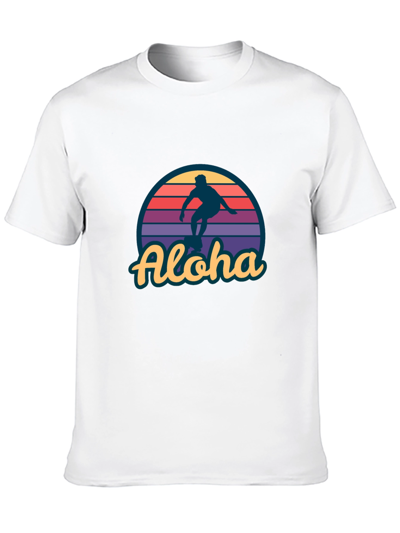 Aloha Surfer Graphic Tee - Retro Sunset Design