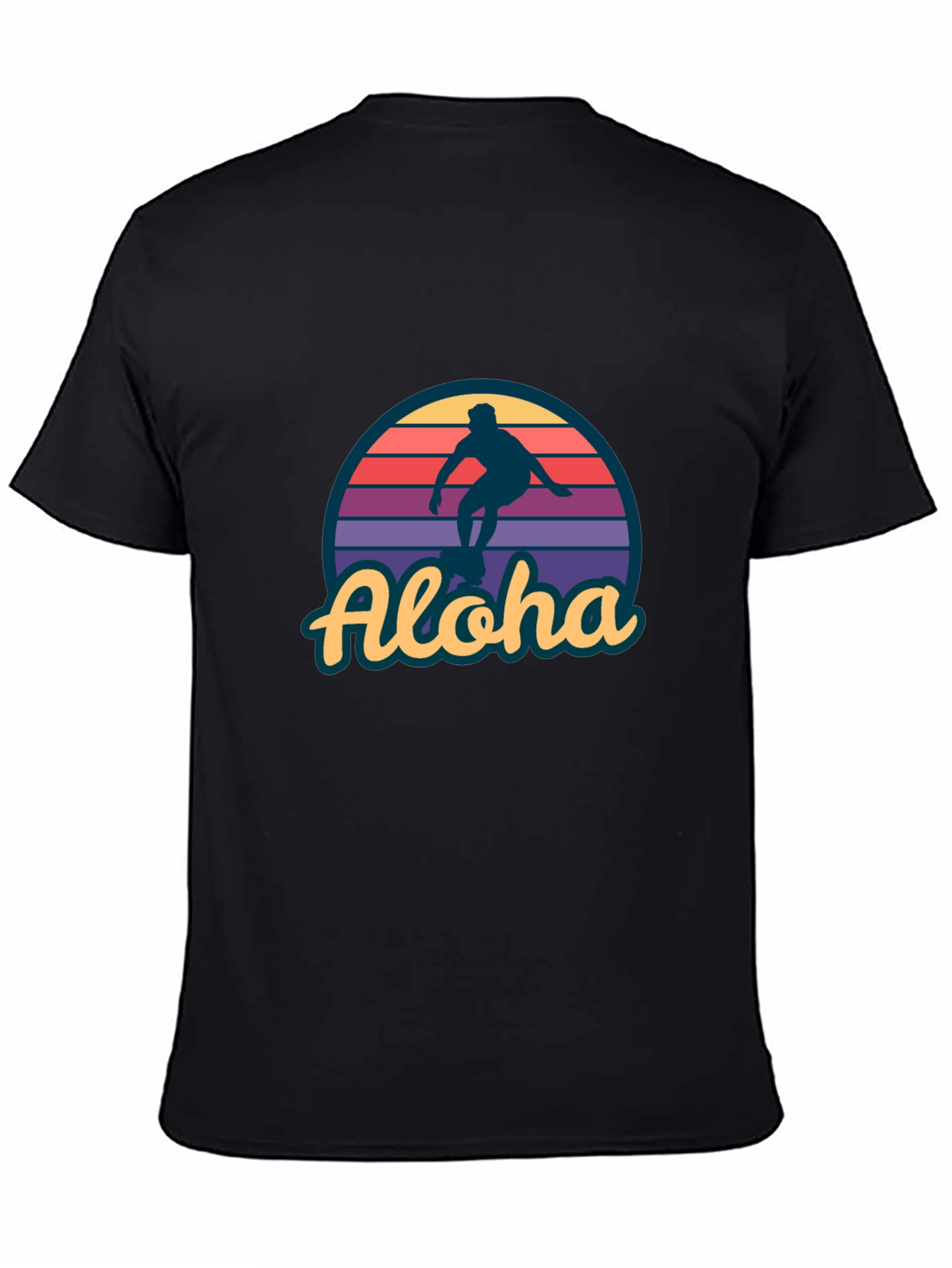 Aloha Surfer Graphic Tee - Retro Sunset Design