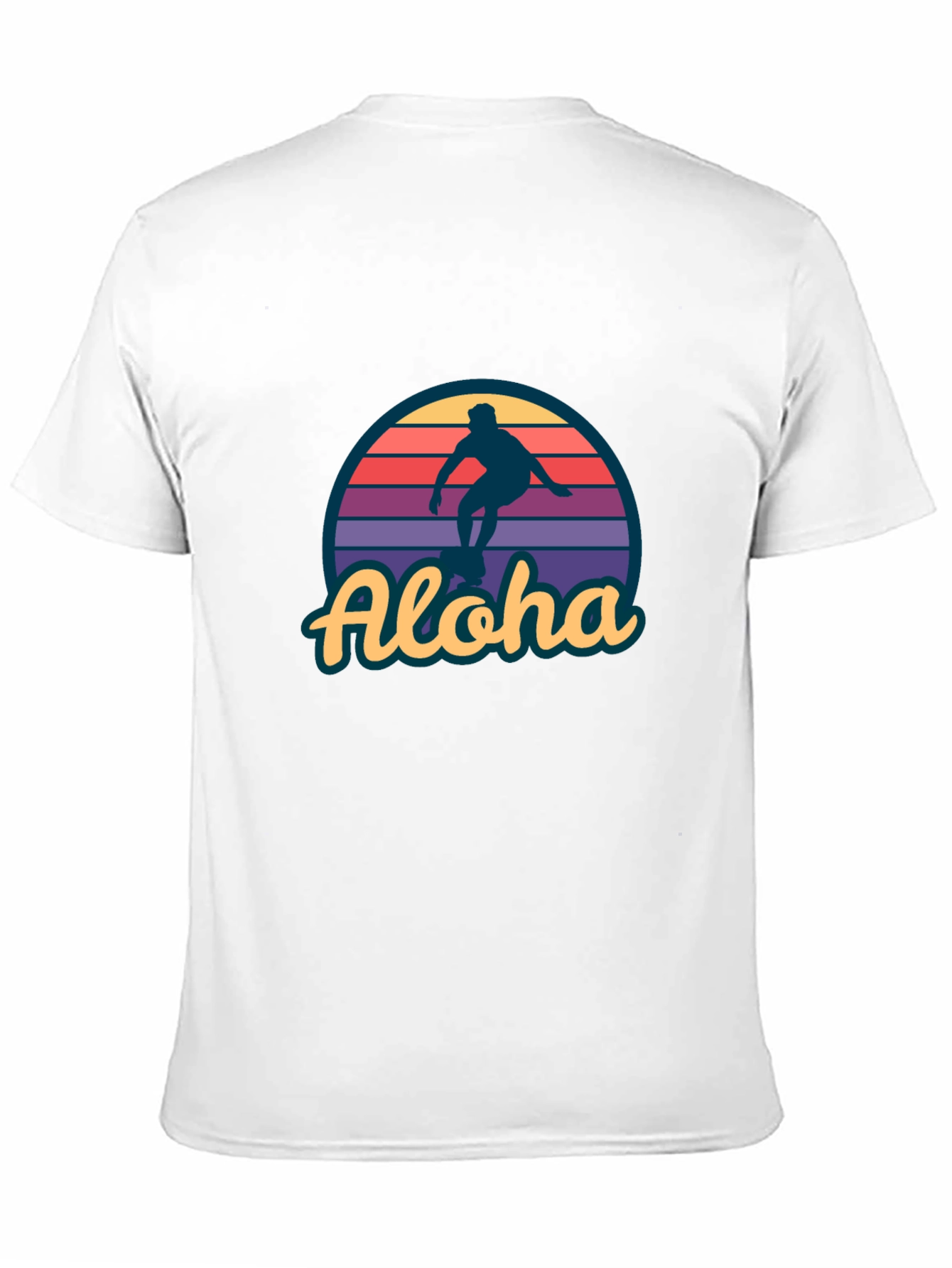 Aloha Surfer Graphic Tee - Retro Sunset Design