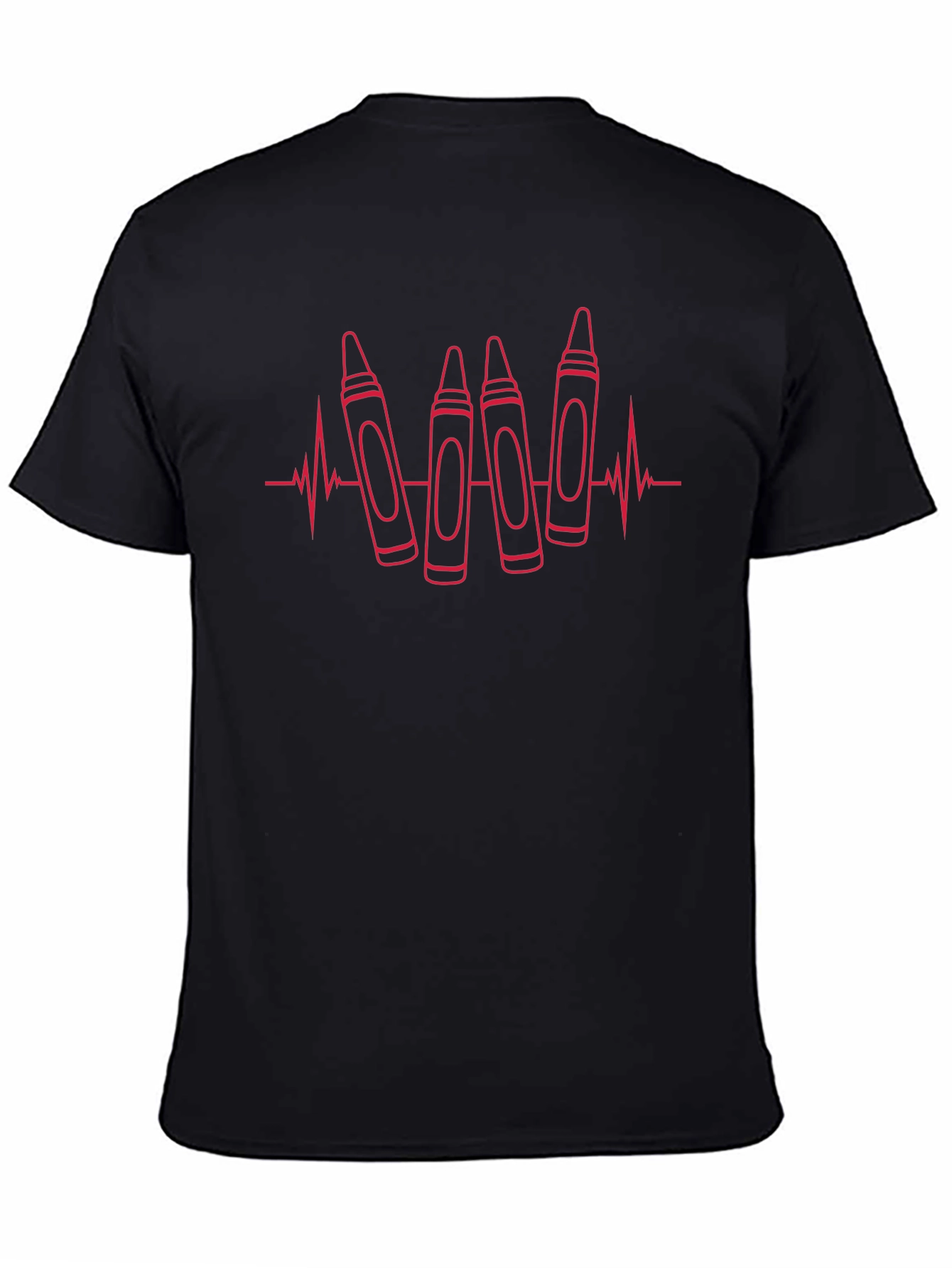 Crayon Heartbeat T-Shirt - Teacher Gift