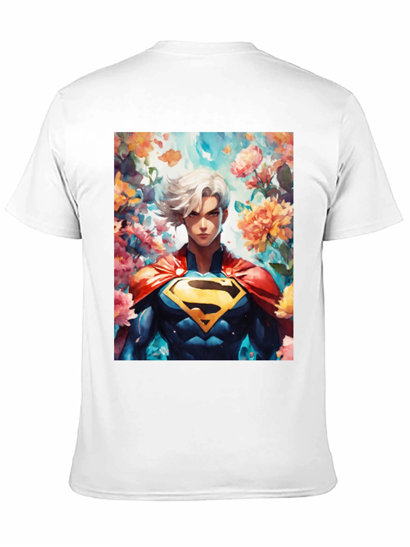 Anime Superman Graphic Tee - Black