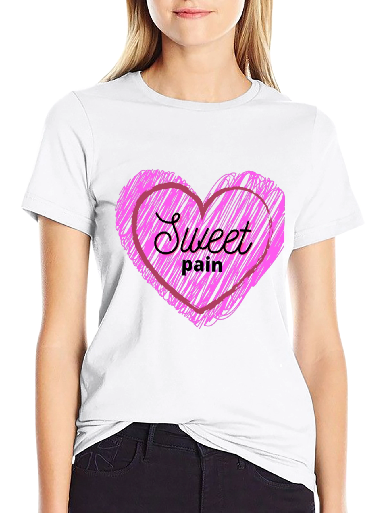 Sweet Pain Heart Graphic T-Shirt