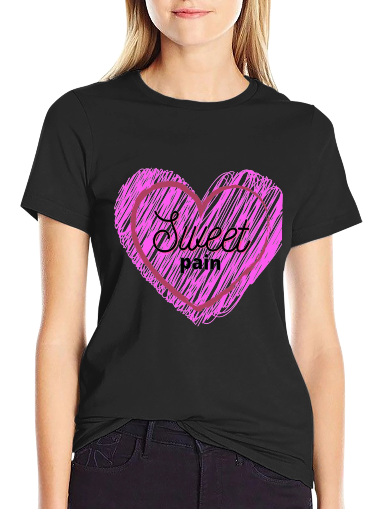Sweet Pain Heart Graphic T-Shirt