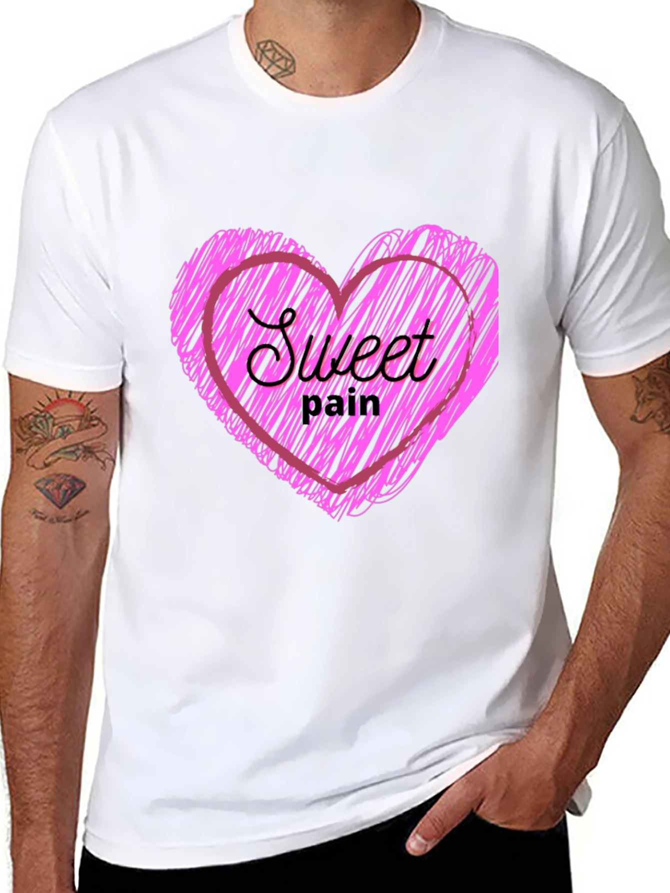Sweet Pain Heart Graphic T-Shirt