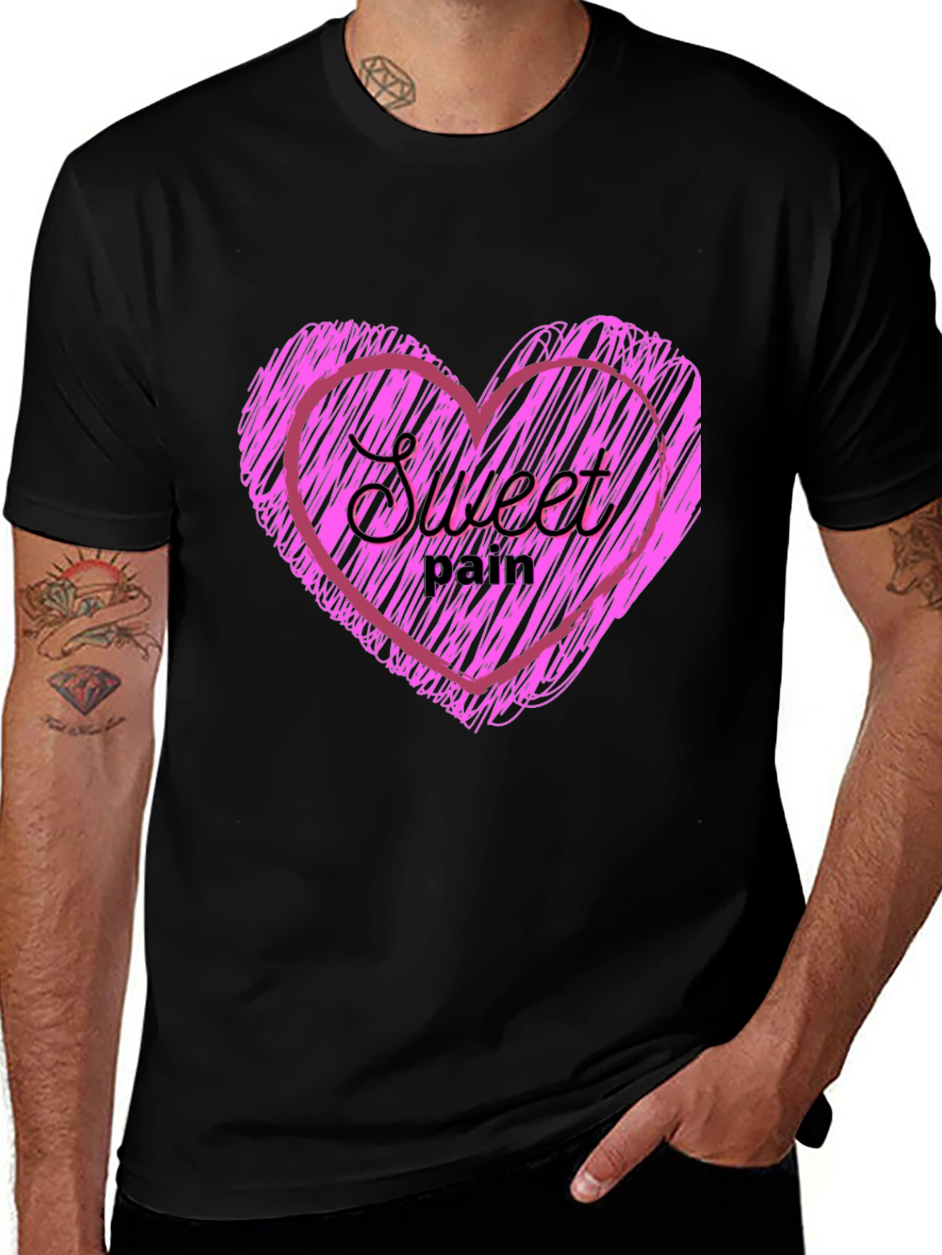 Sweet Pain Heart Graphic T-Shirt
