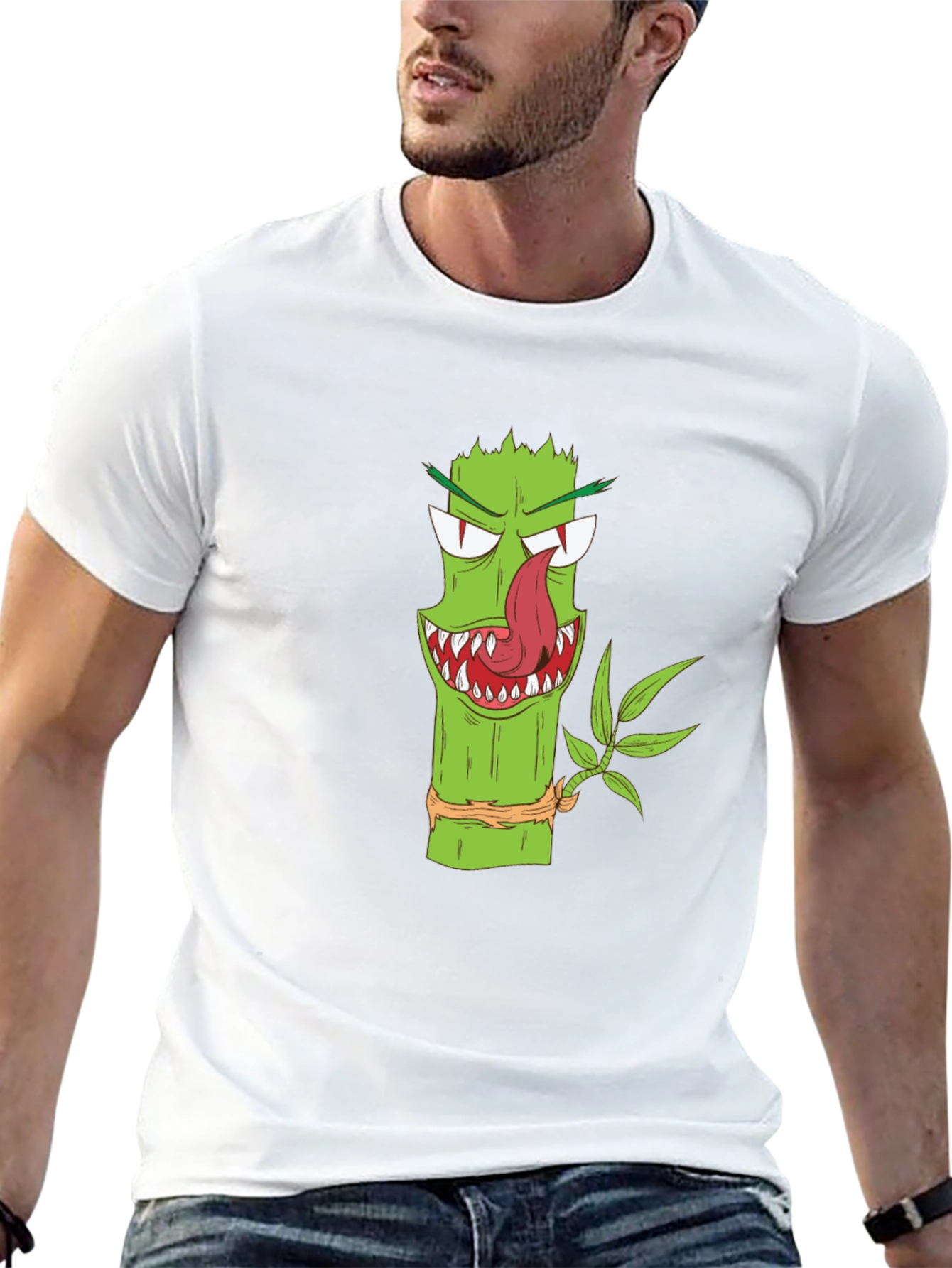 Monster Bamboo Graphic Tee - Unique Design