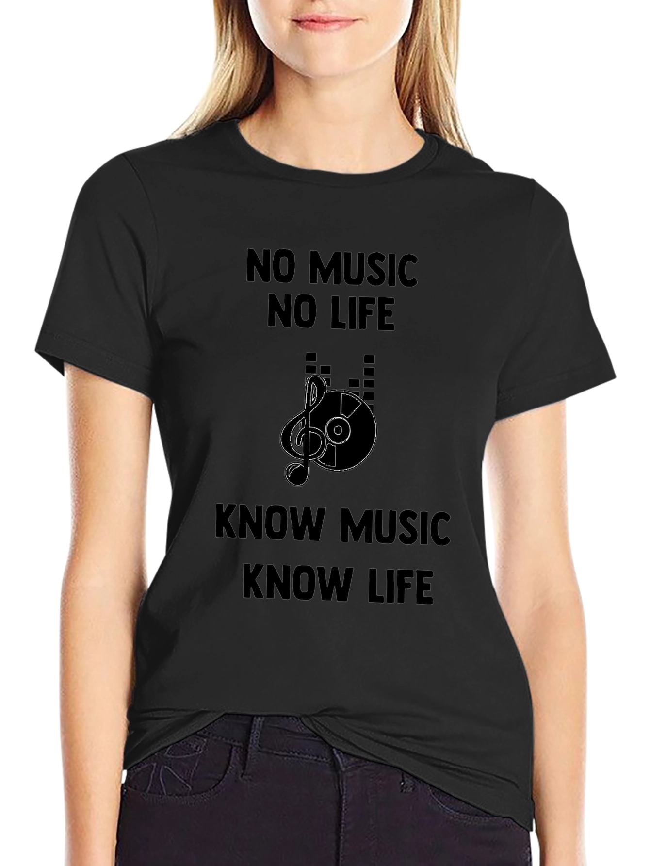 Music Lover Graphic T-Shirt - No Music No Life