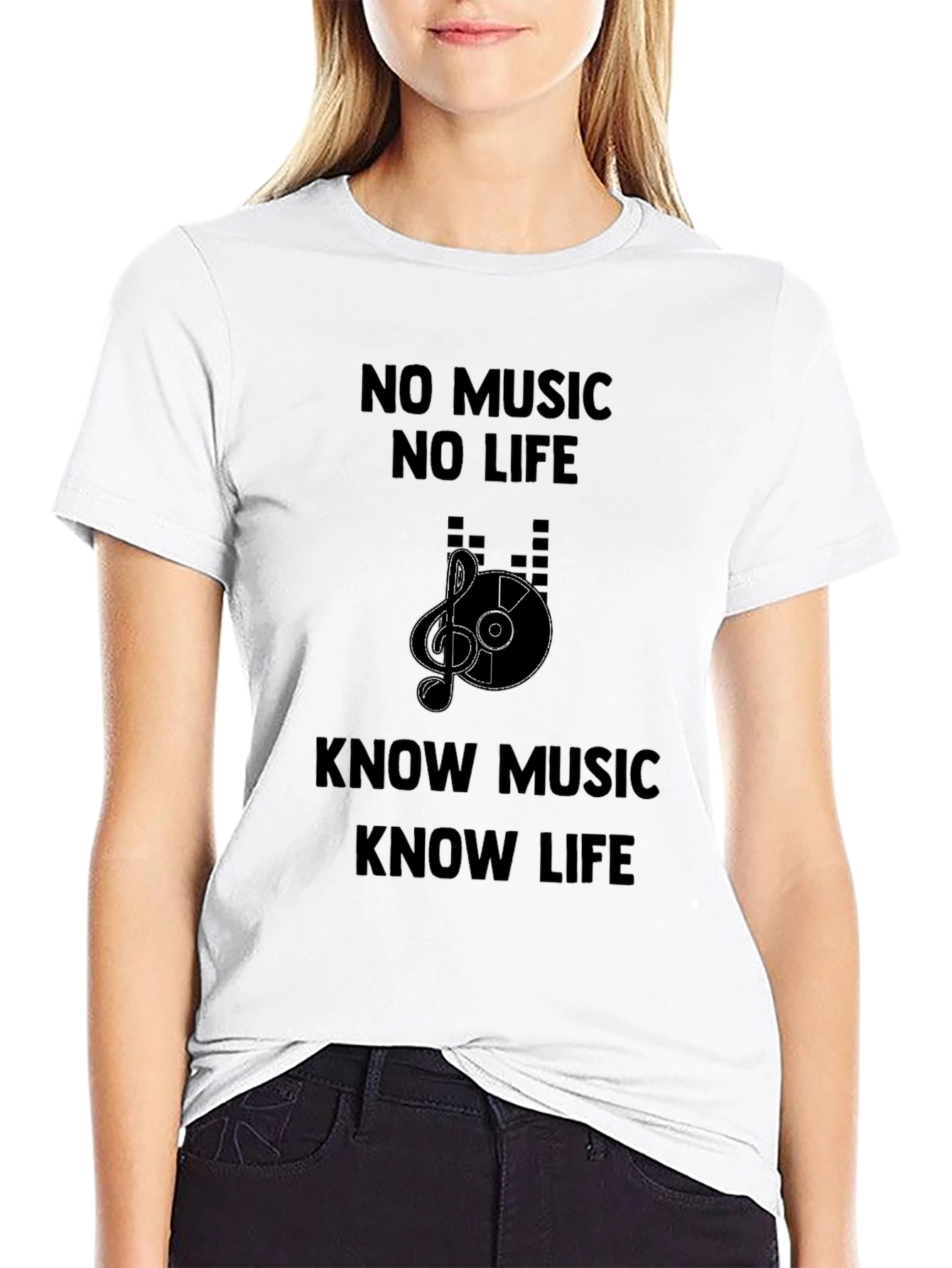 Music Lover Graphic T-Shirt - No Music No Life