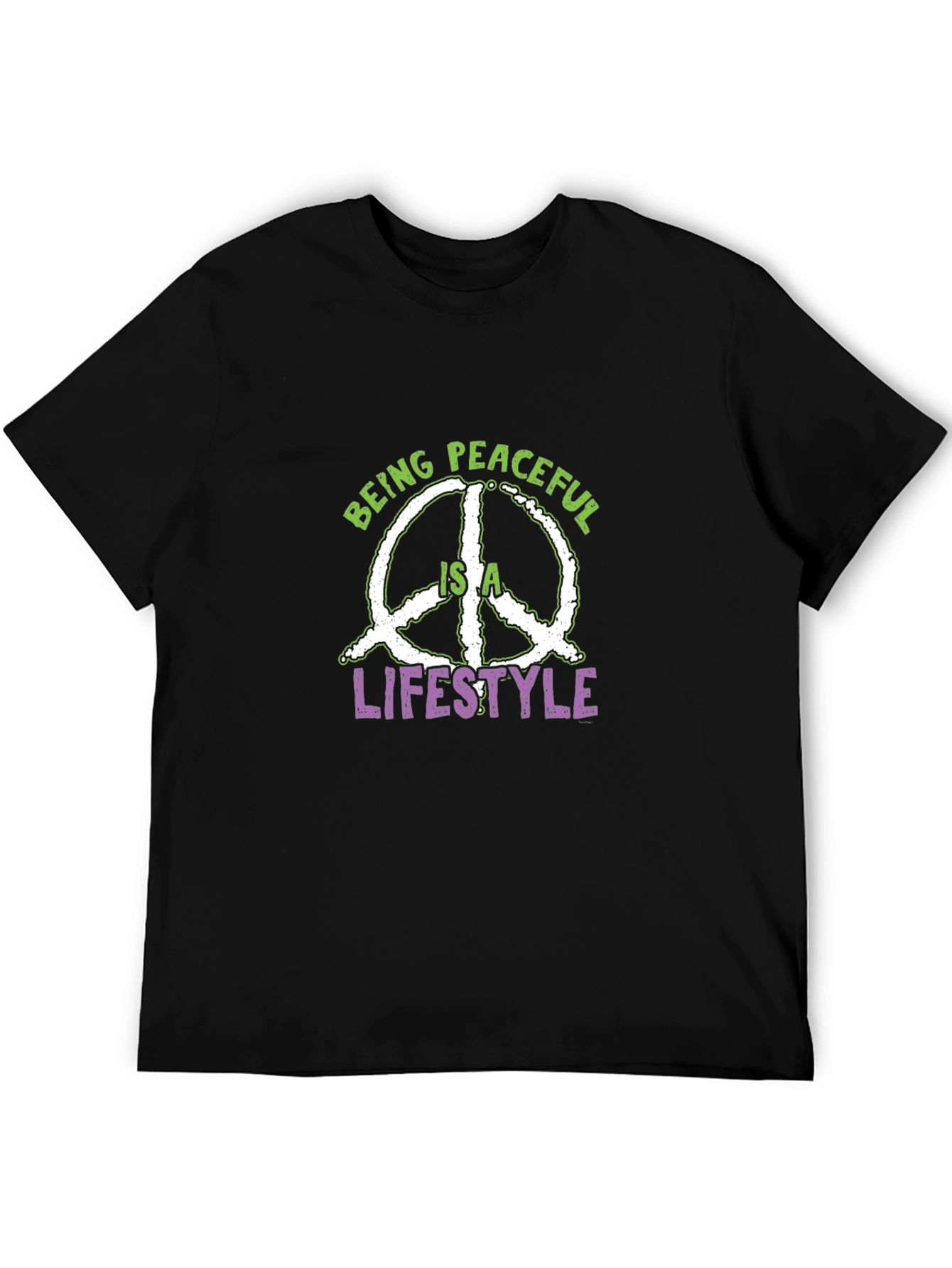 Peaceful Lifestyle Graphic Tee - Black