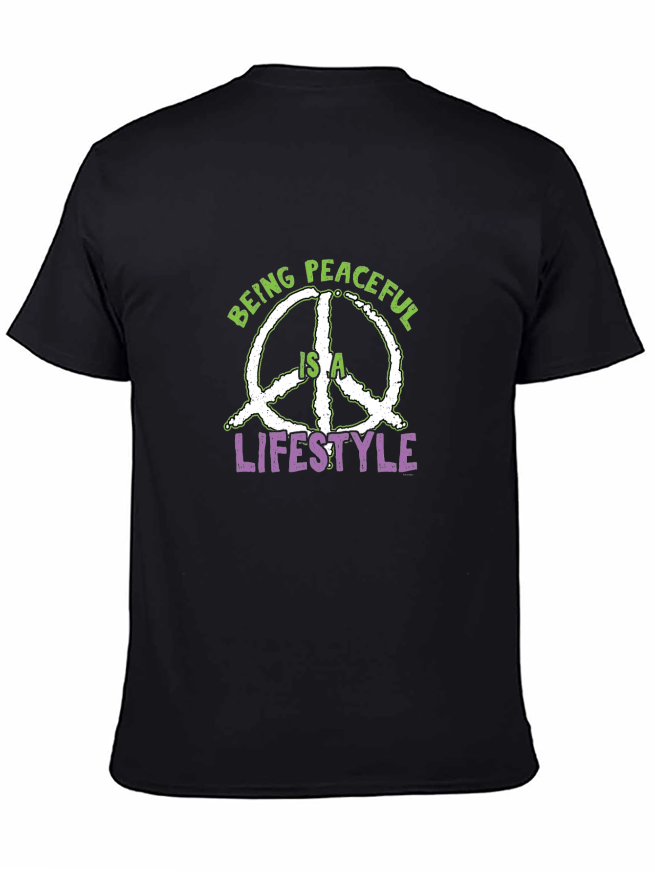 Peaceful Lifestyle Graphic Tee - Black