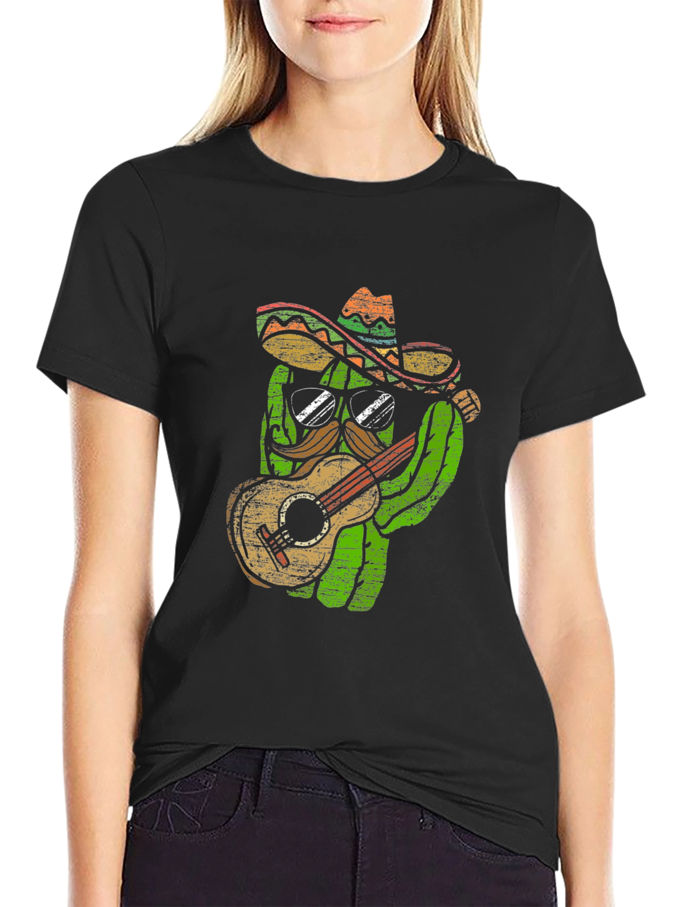 Cactus Mariachi Graphic T-Shirt