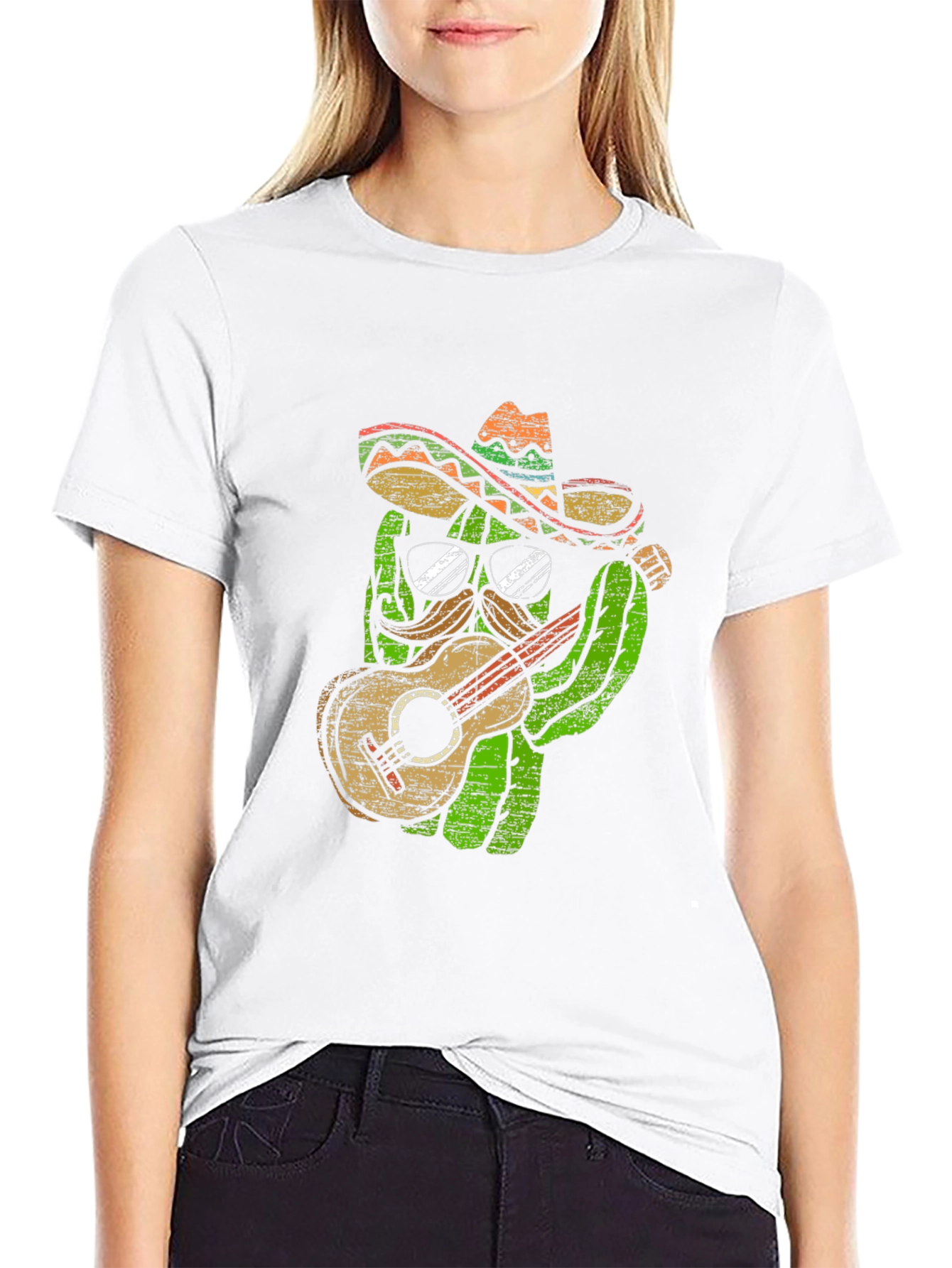 Cactus Mariachi Graphic T-Shirt