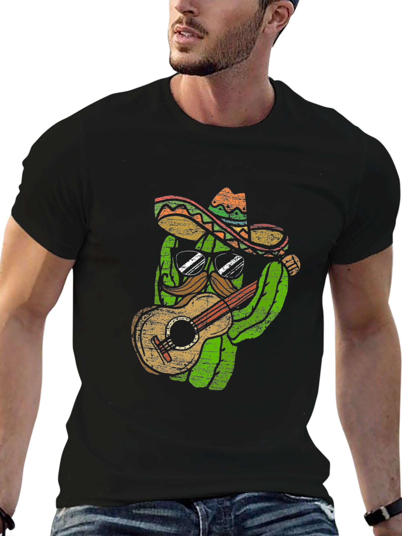 Cactus Mariachi Graphic T-Shirt
