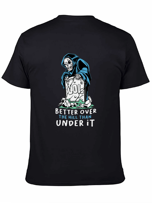 Humorous Grim Reaper Graphic T-Shirt