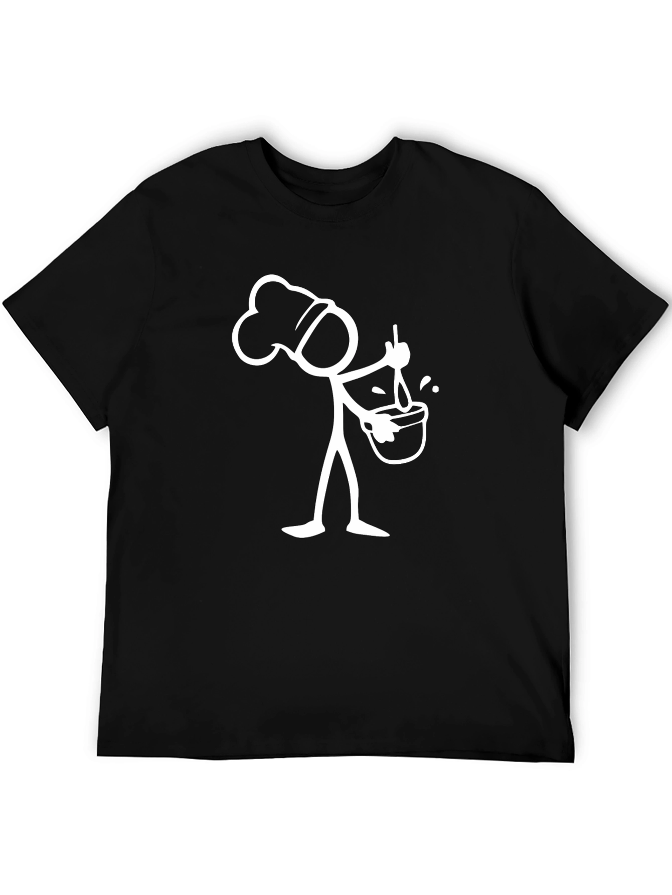Chef Stick Figure T-Shirt - Whimsical Cook Tee