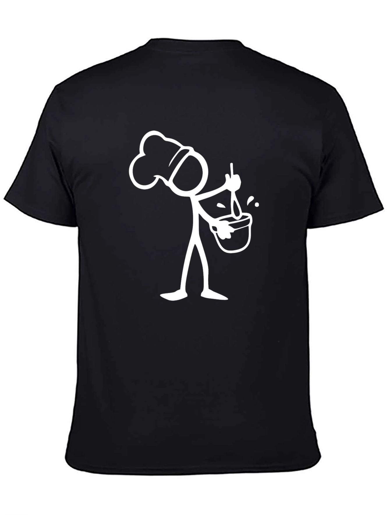 Chef Stick Figure T-Shirt - Whimsical Cook Tee