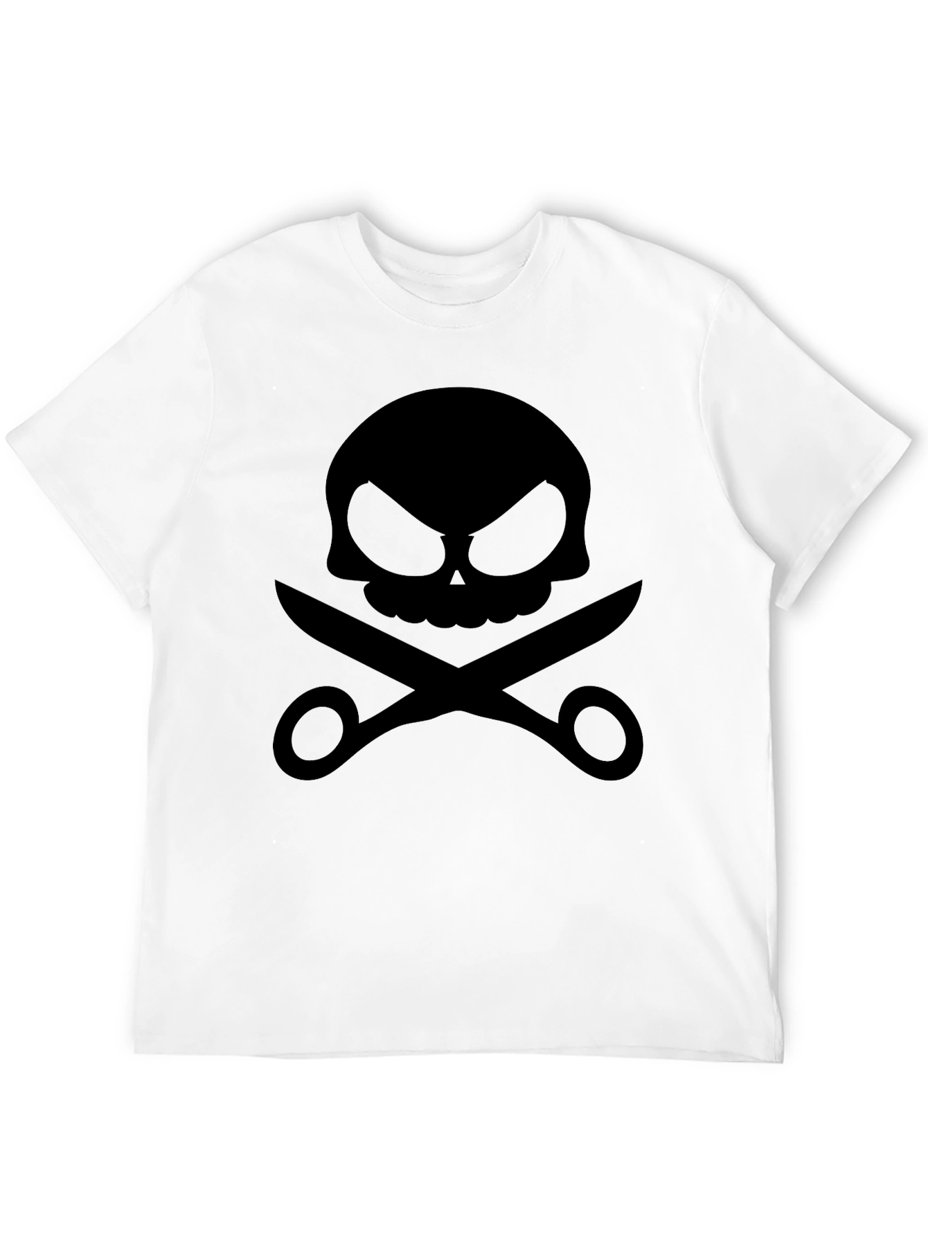 Skull & Scissors Black Graphic Tee