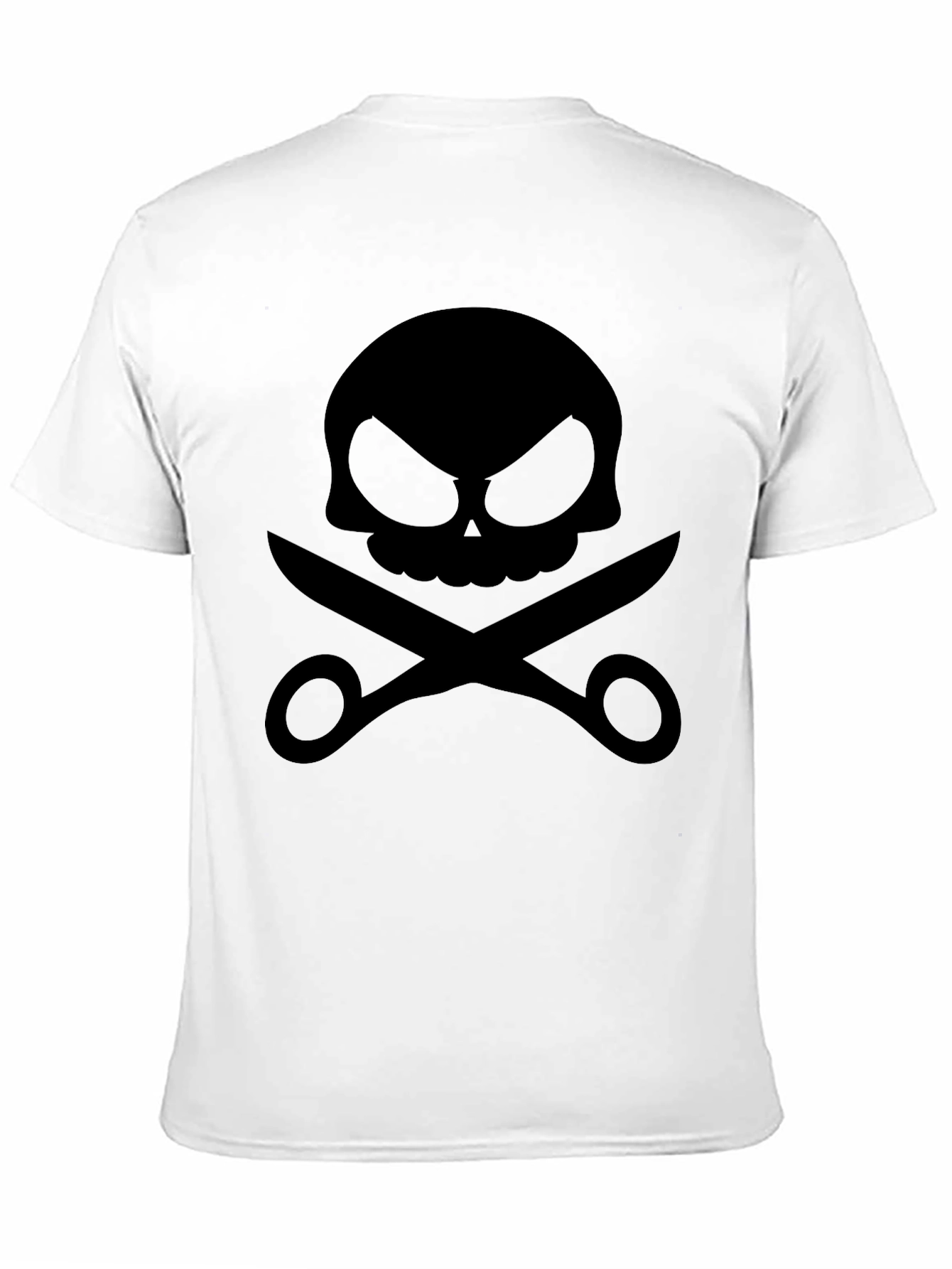 Skull & Scissors Black Graphic Tee