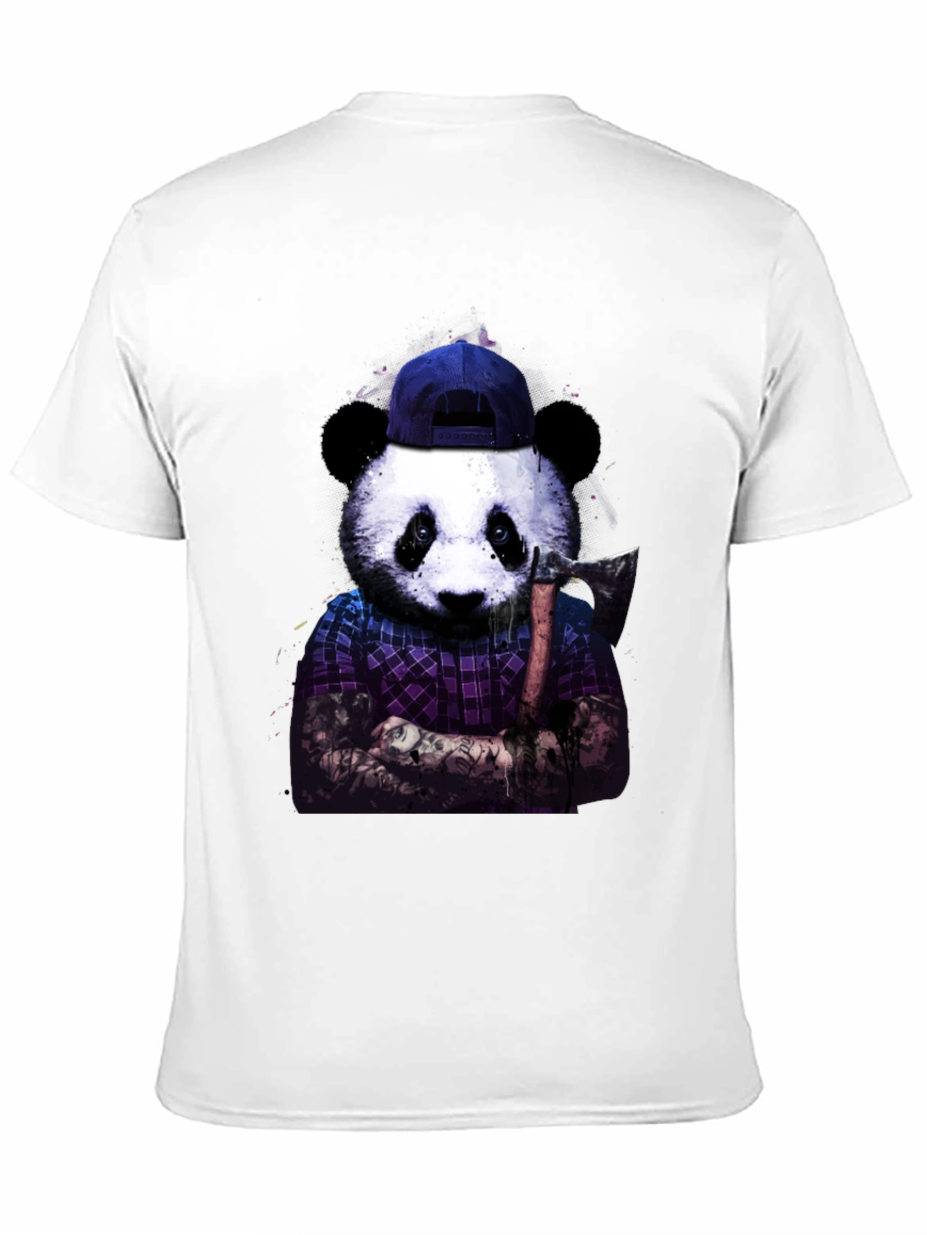 Cool Panda with Axe Graphic Tee