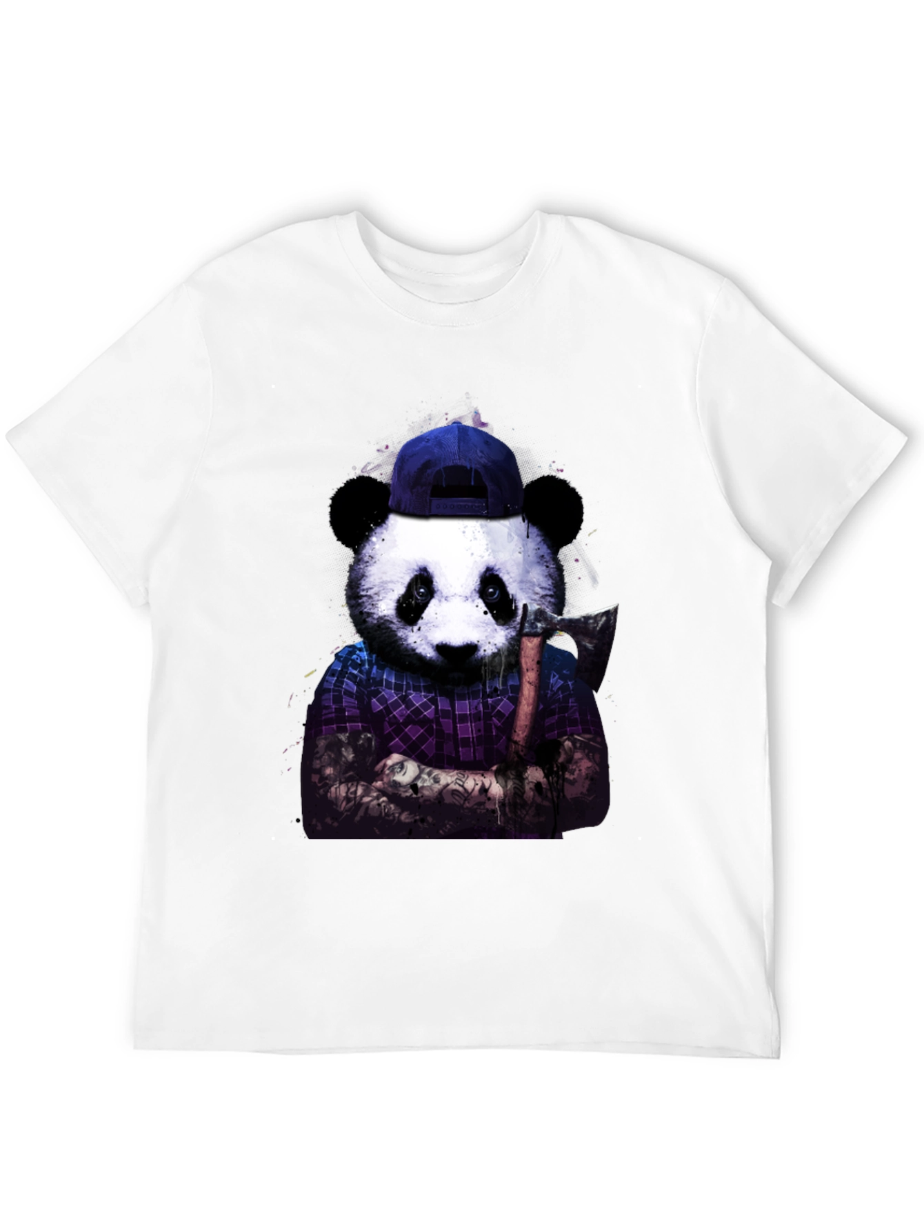 Cool Panda with Axe Graphic Tee