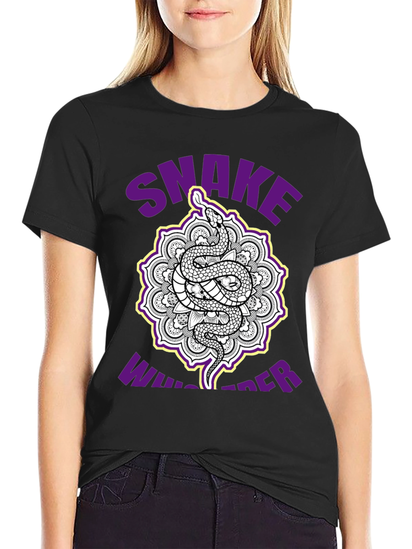 Snake Whisperer Graphic Tee - Unique Mandala Design