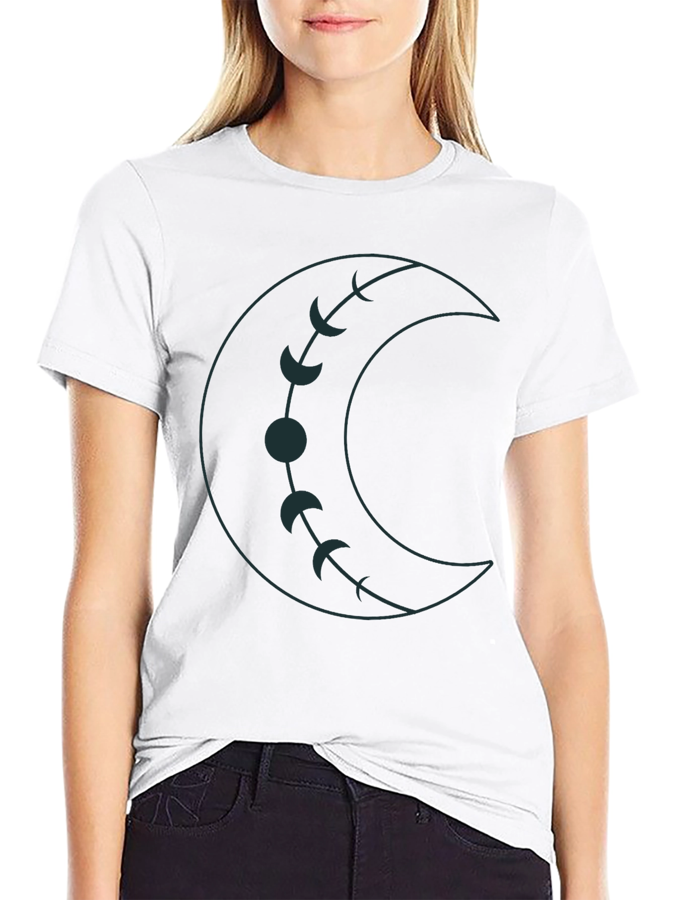 Crescent Moon Phases Graphic Tee - Unisex
