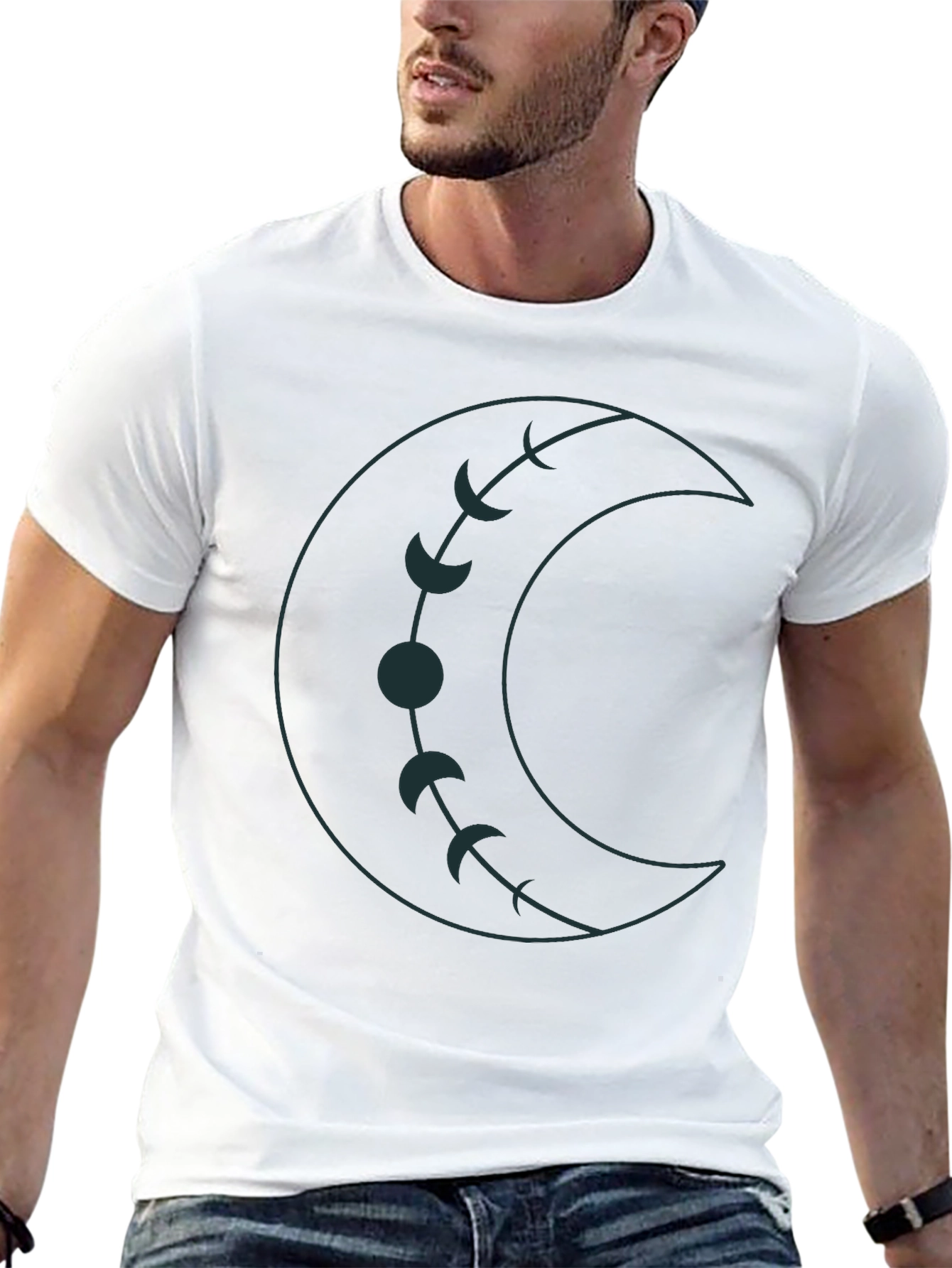 Crescent Moon Phases Graphic Tee - Unisex