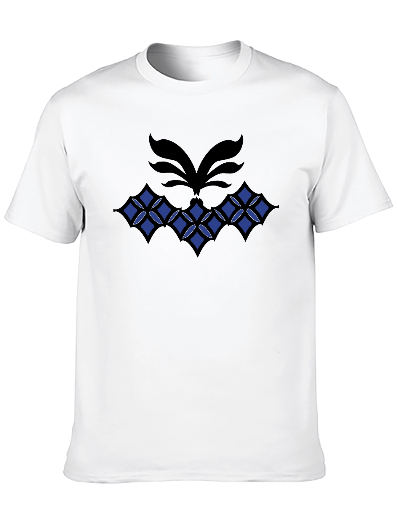 Stylish Black Tee with Unique Graphic Design