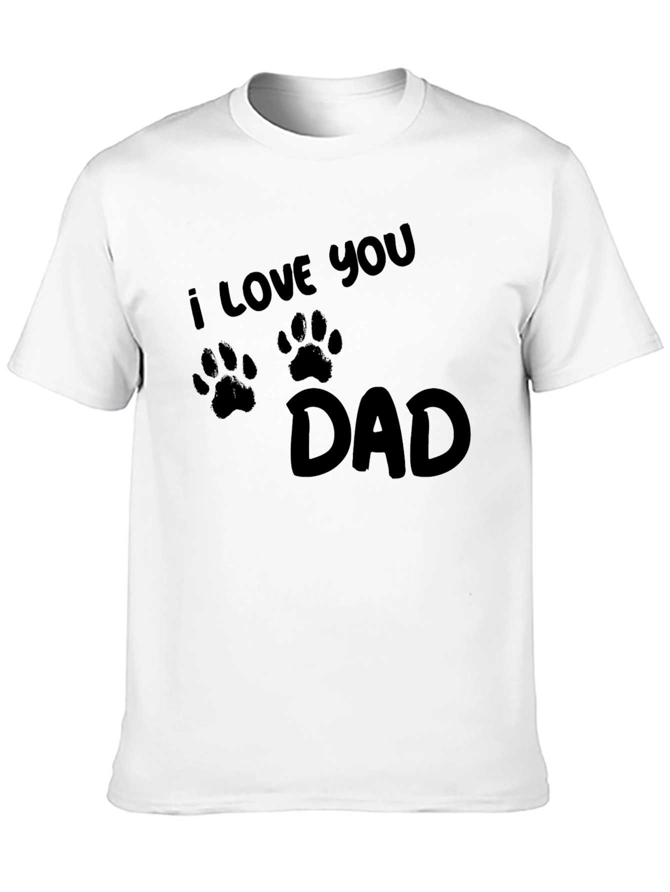 I Love You Dad Paw Print T-Shirt