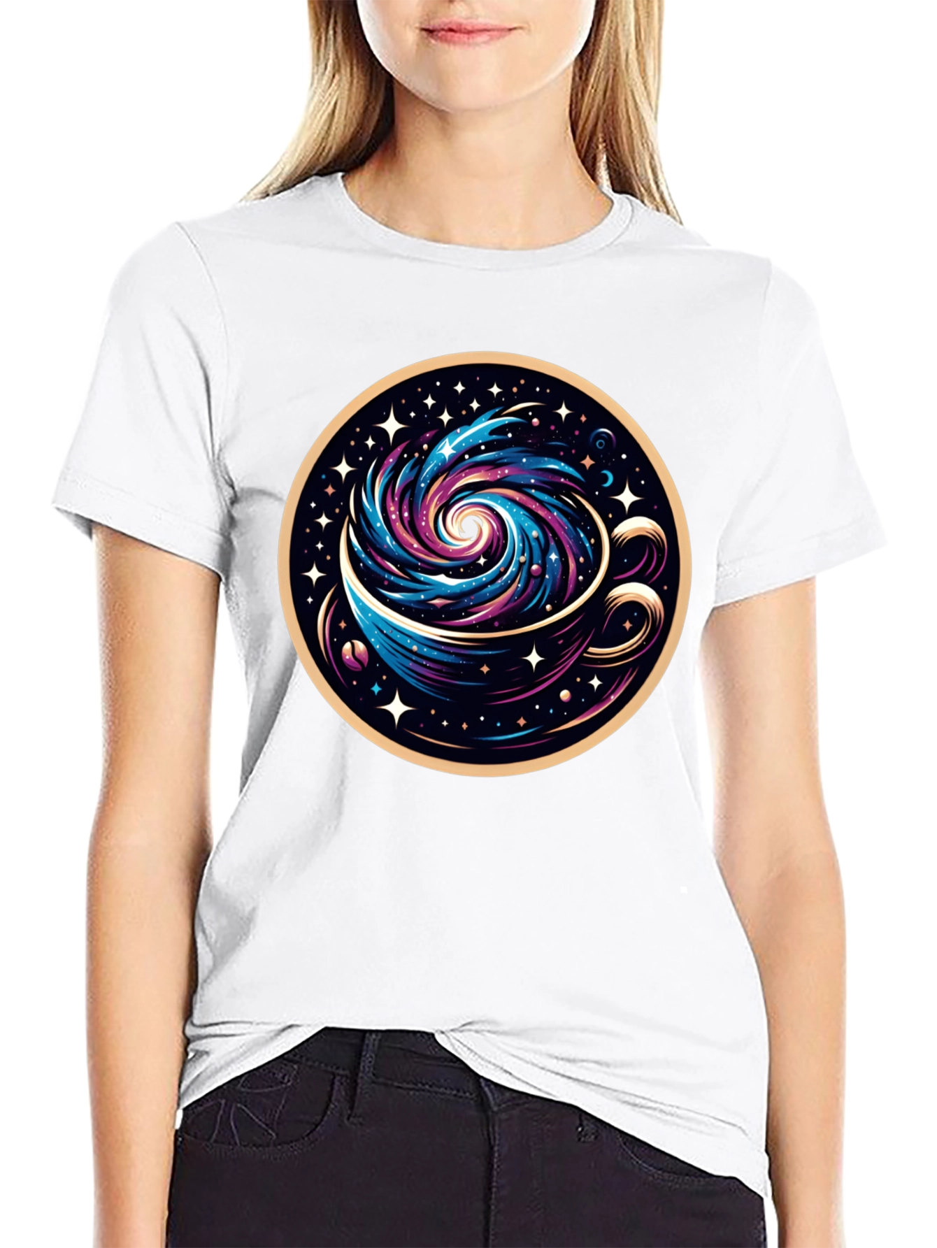 Galaxy Coffee Tee - Cosmic Brew Graphic T-Shirt
