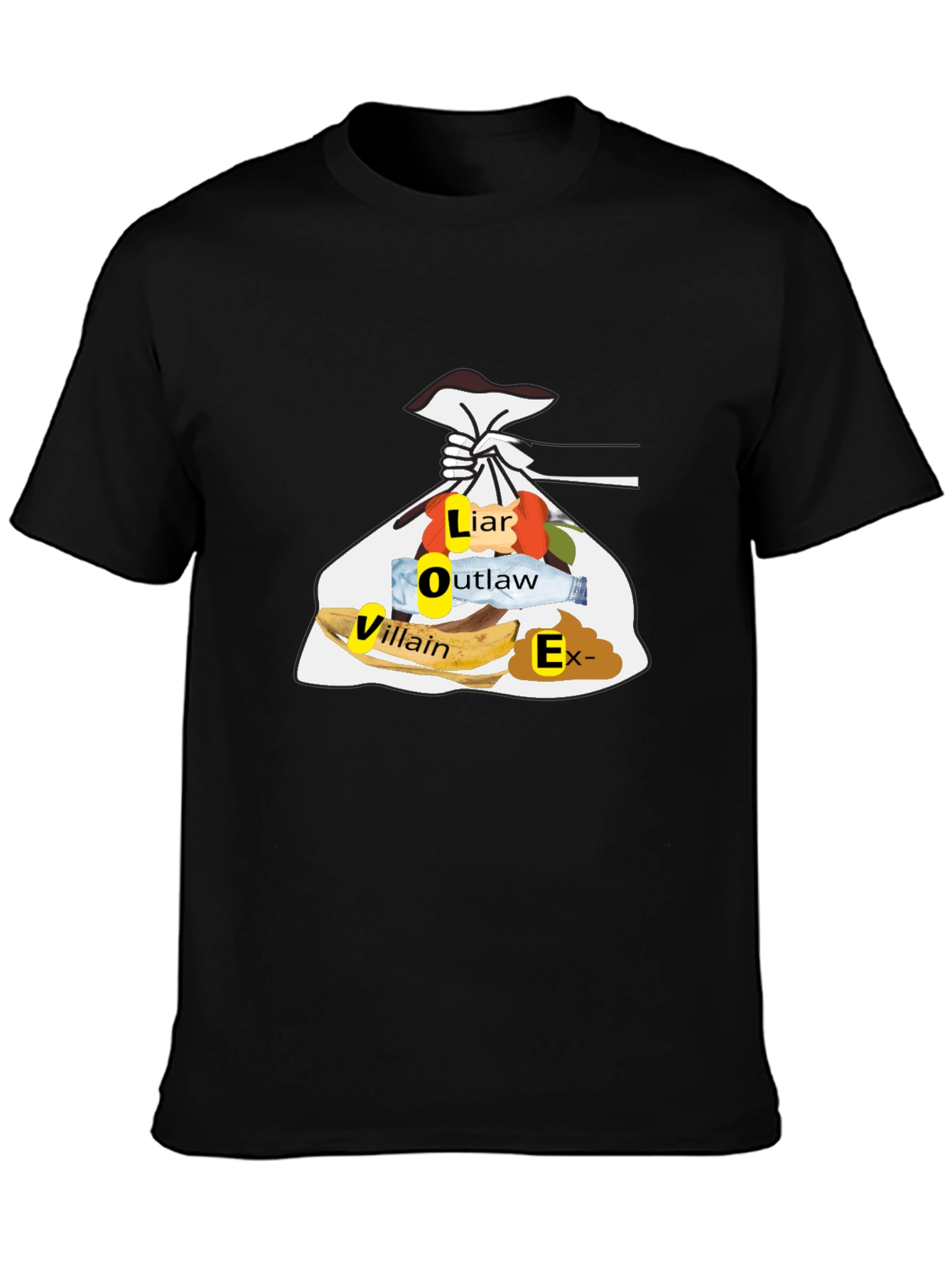 Trashy LOVER Funny T-Shirt - Mens Black Tee