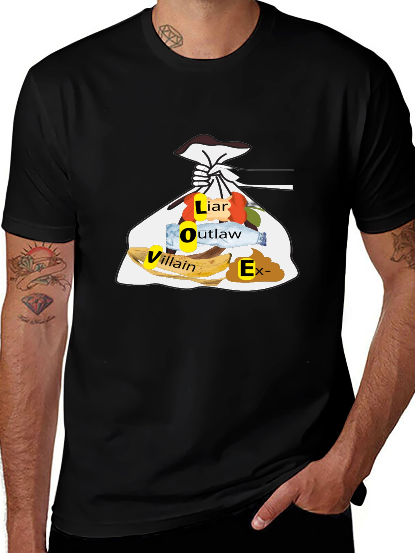 Trashy LOVER Funny T-Shirt - Mens Black Tee