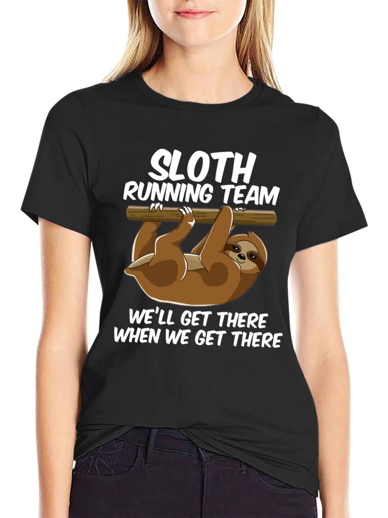 Sloth Running Team Funny T-Shirt