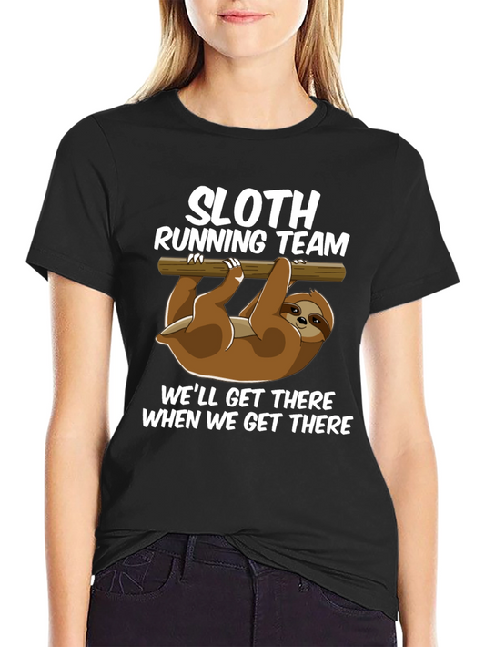 Sloth Running Team Funny T-Shirt