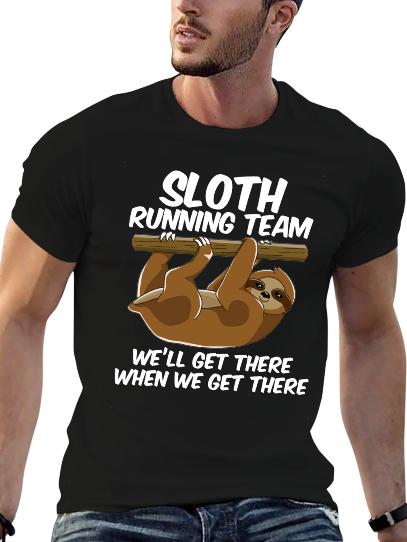 Sloth Running Team Funny T-Shirt