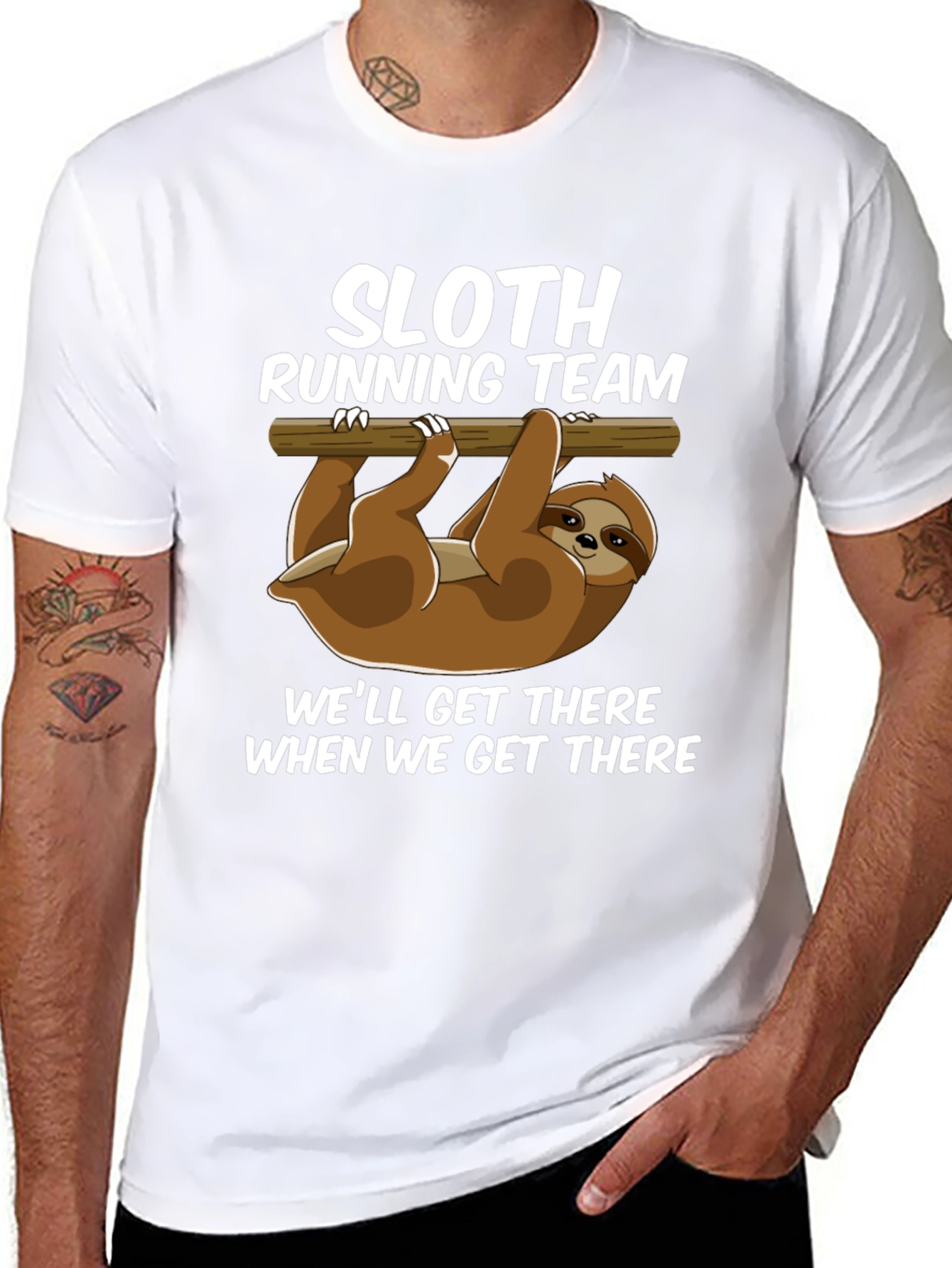 Sloth Running Team Funny T-Shirt
