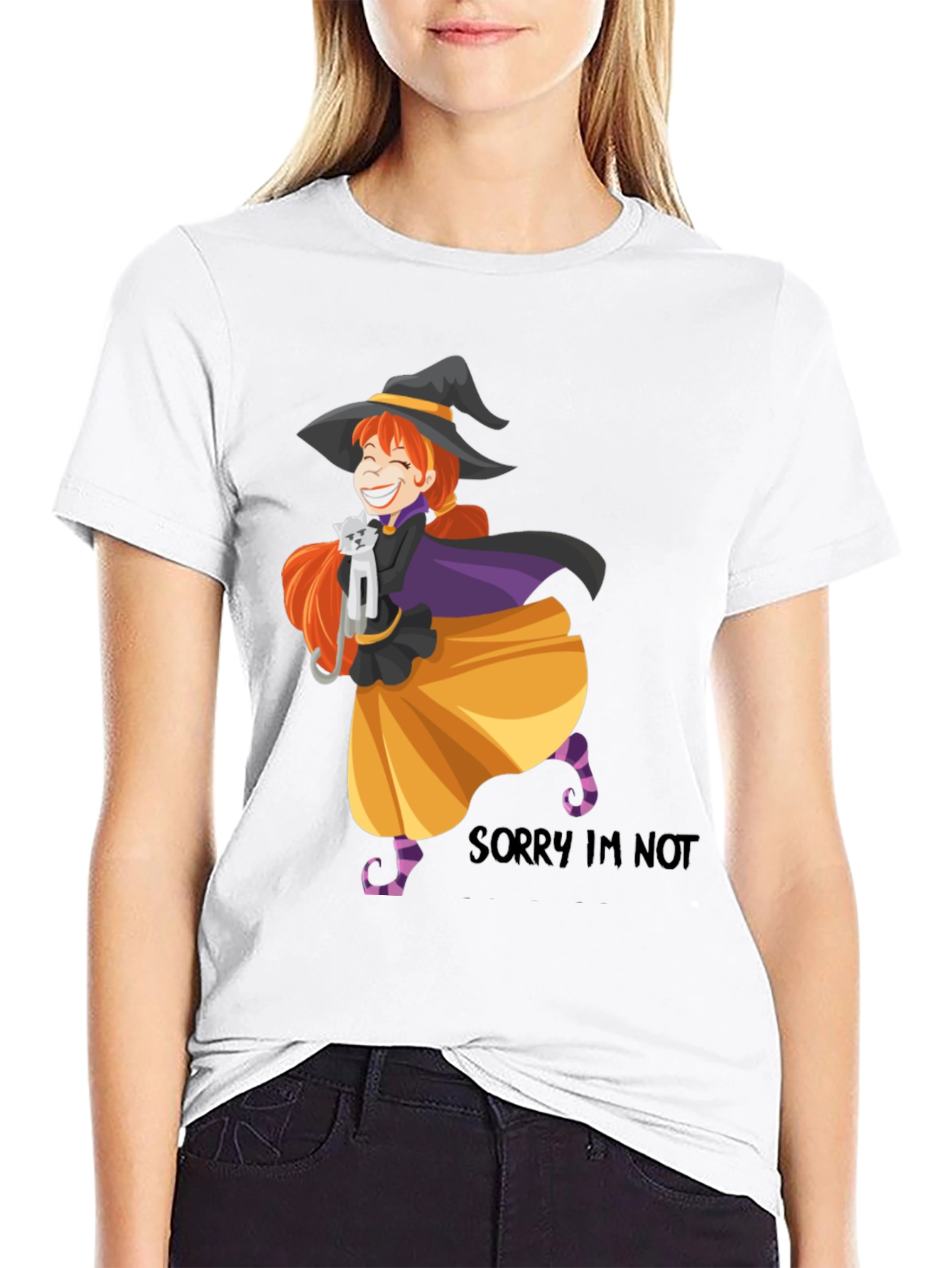 Witch Cat T-Shirt - Halloween Graphic Tee