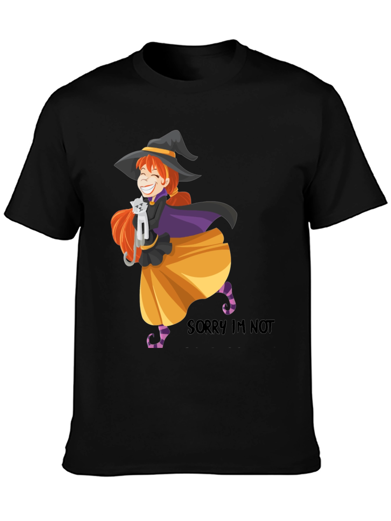 Witch Cat T-Shirt - Halloween Graphic Tee