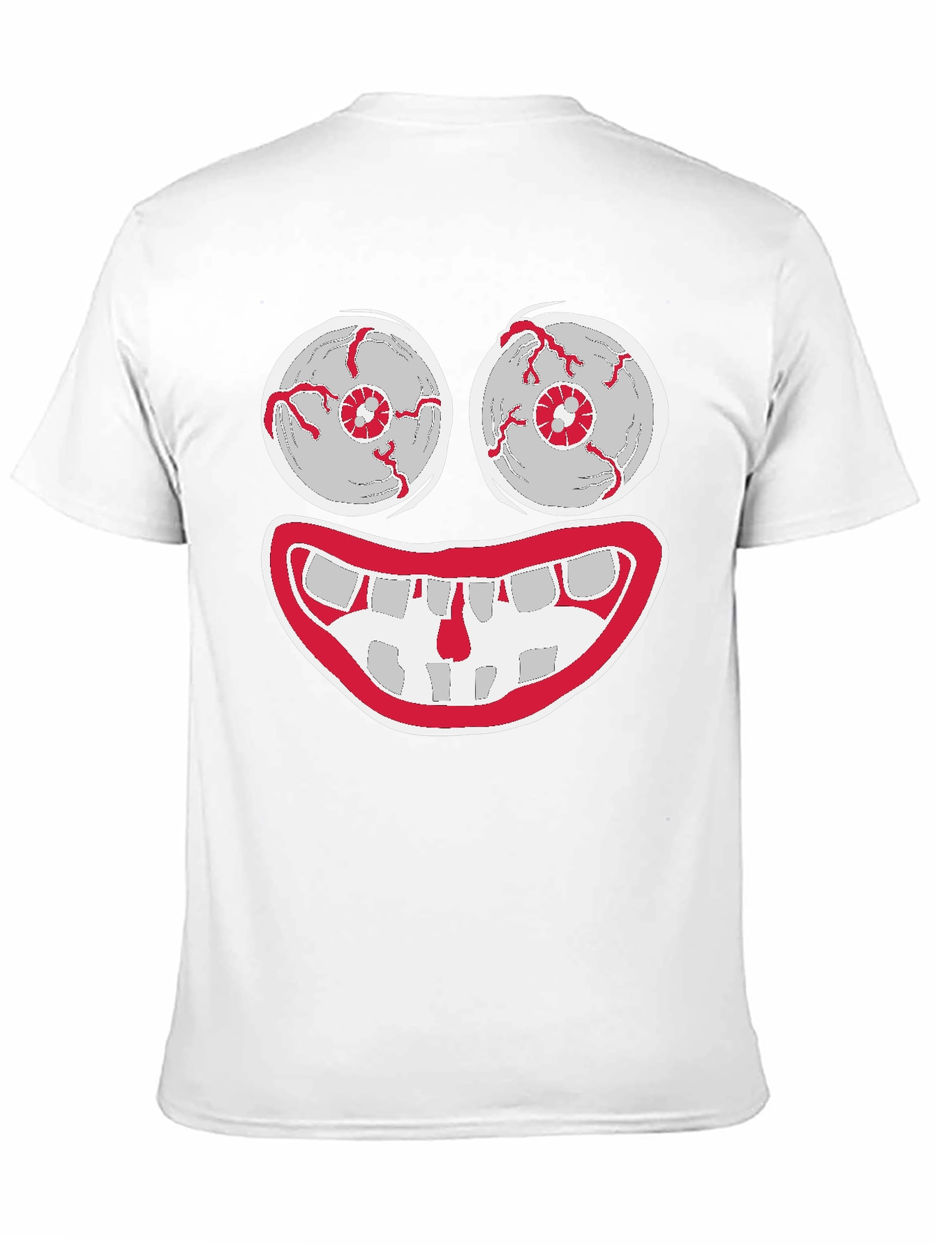 Creepy Cartoon Face Graphic Tee - Halloween Shirt