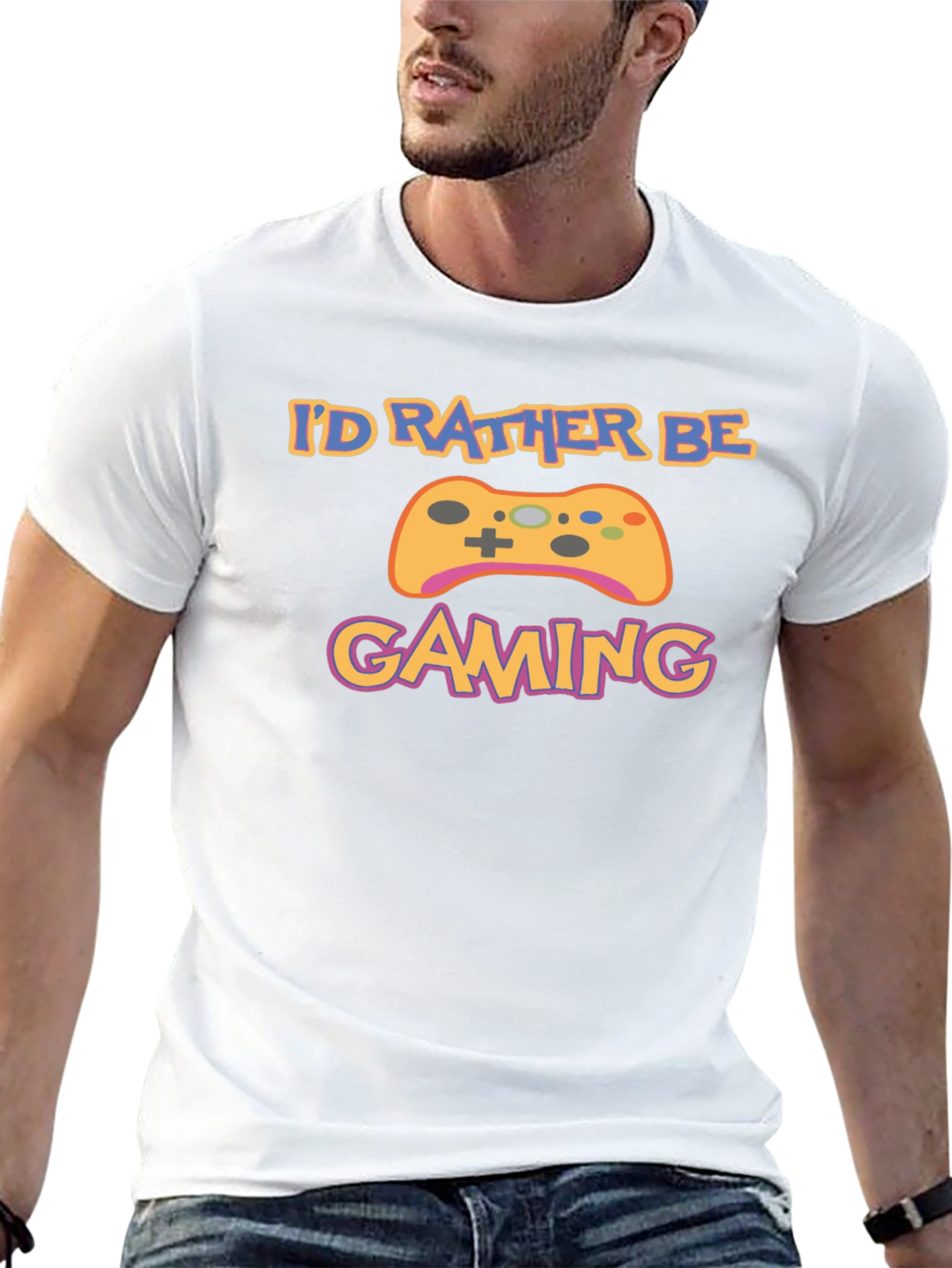Id Rather Be Gaming Black T-Shirt