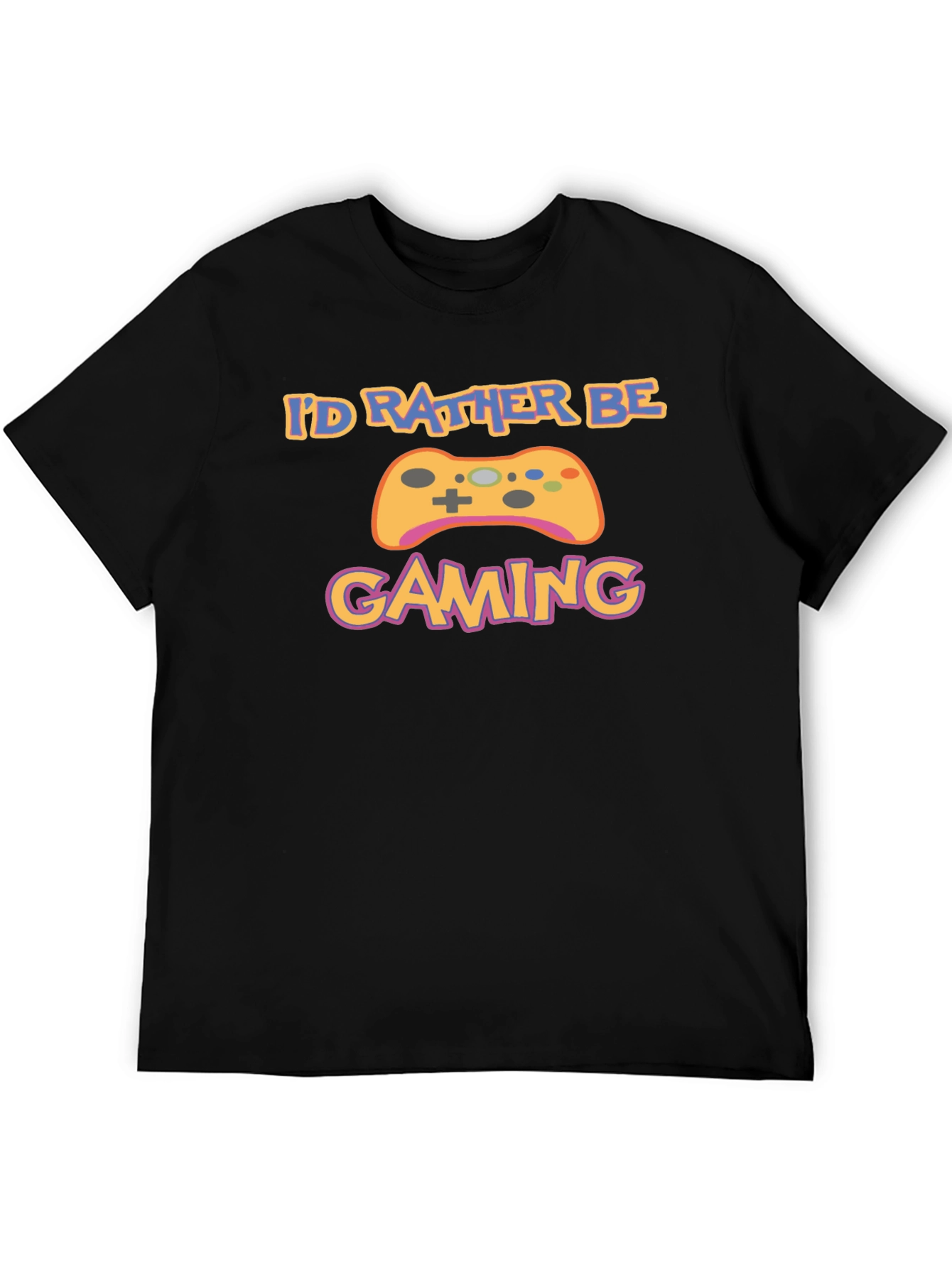 Id Rather Be Gaming Black T-Shirt