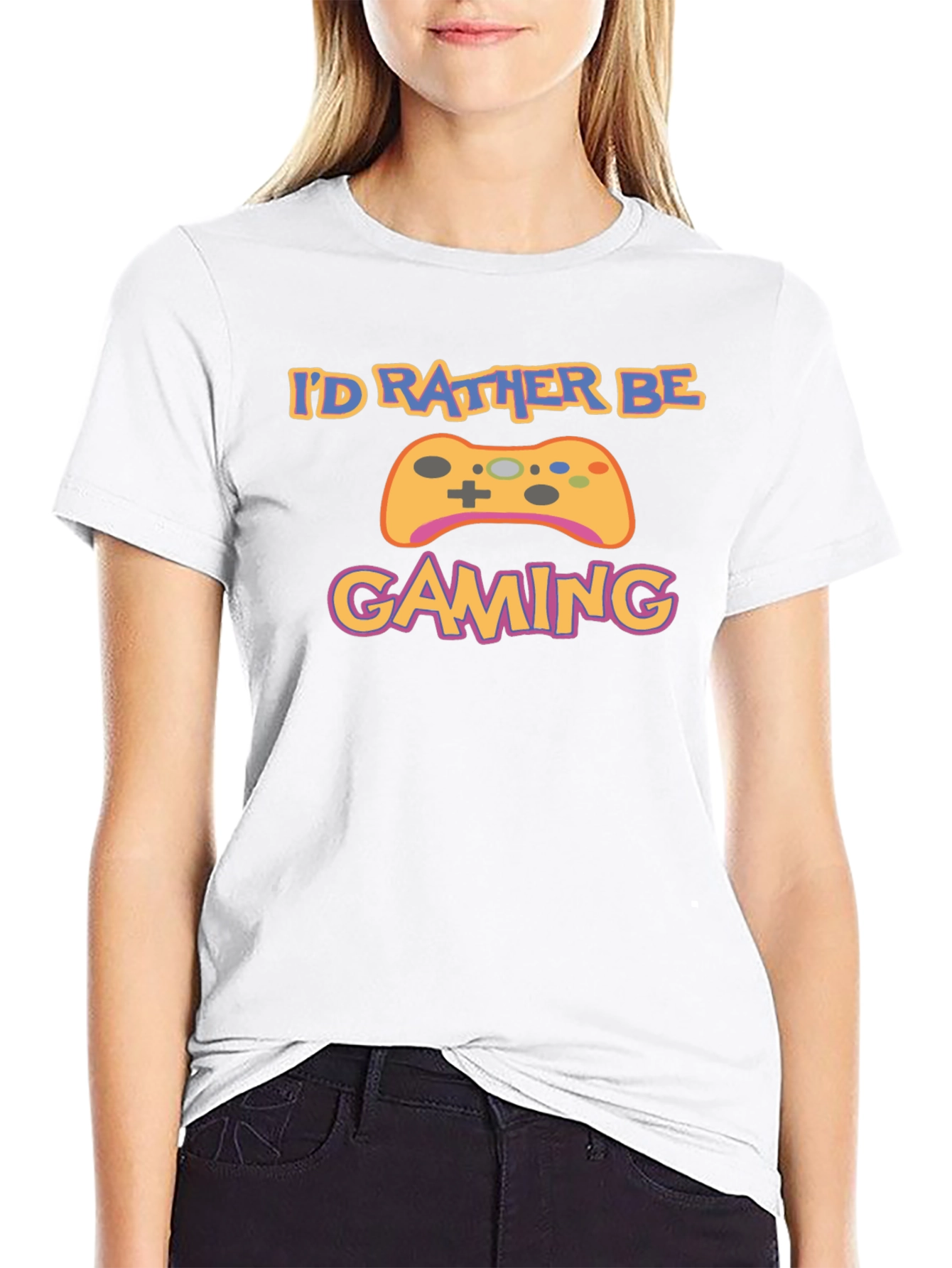 Id Rather Be Gaming Black T-Shirt