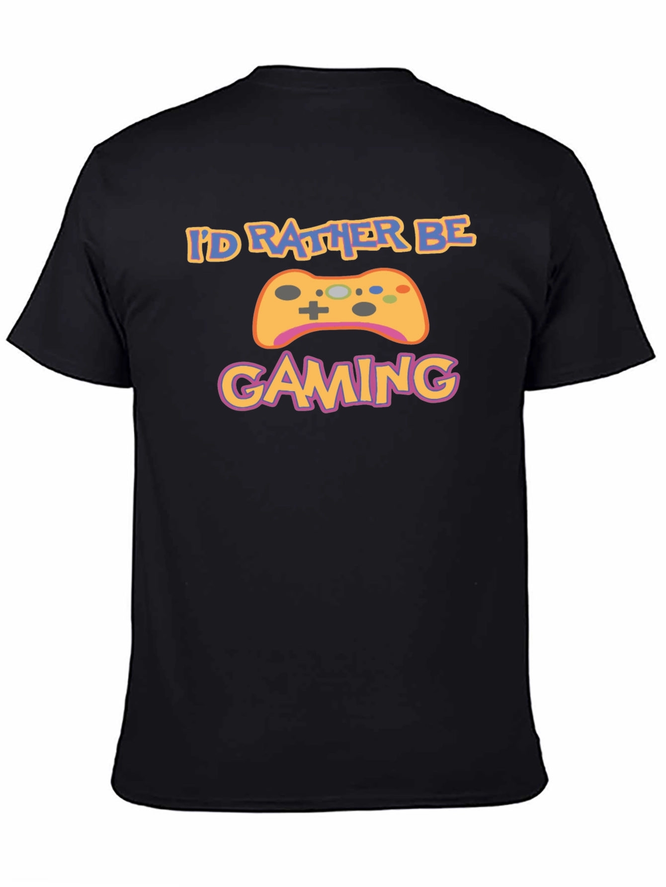 Id Rather Be Gaming Black T-Shirt