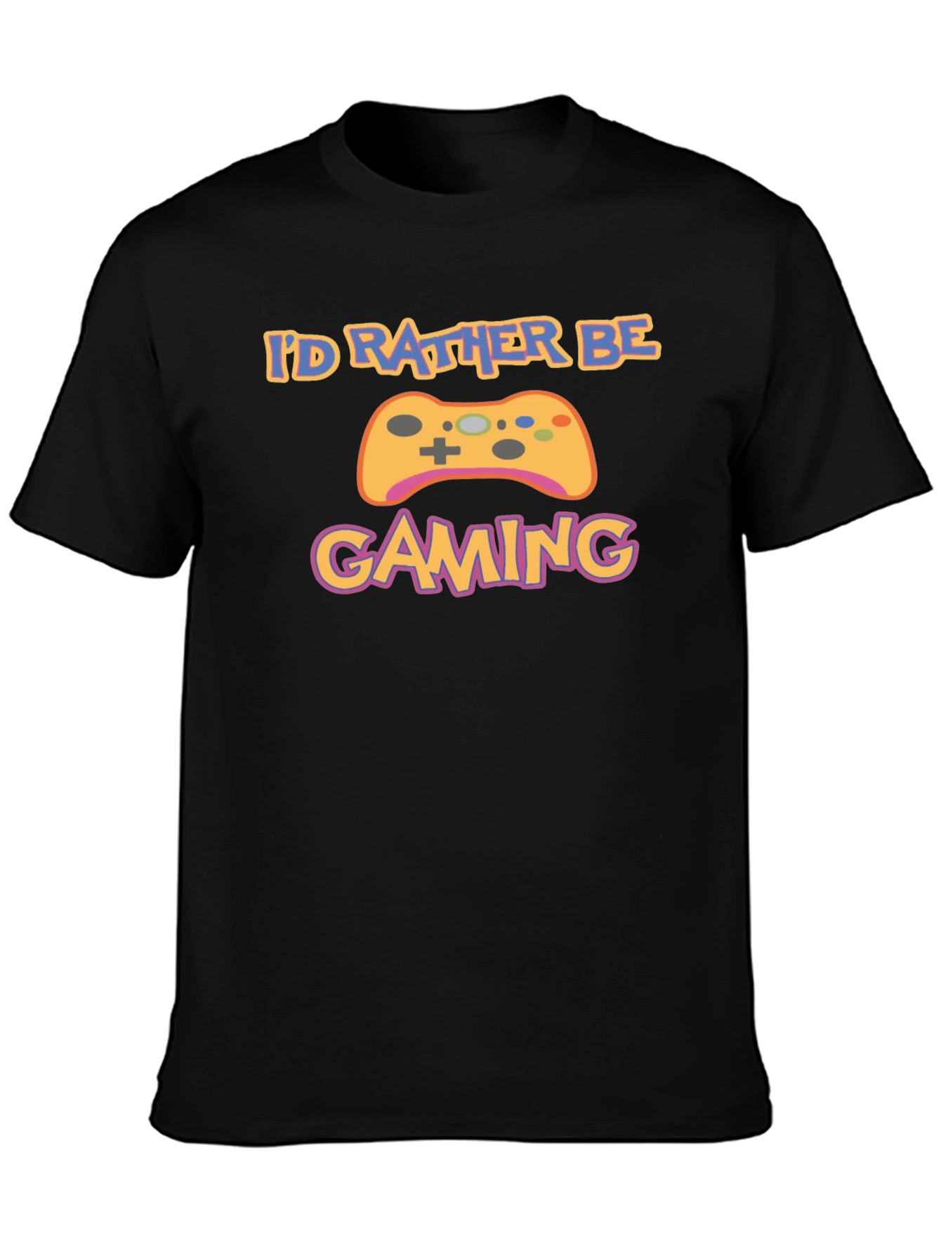 Id Rather Be Gaming Black T-Shirt